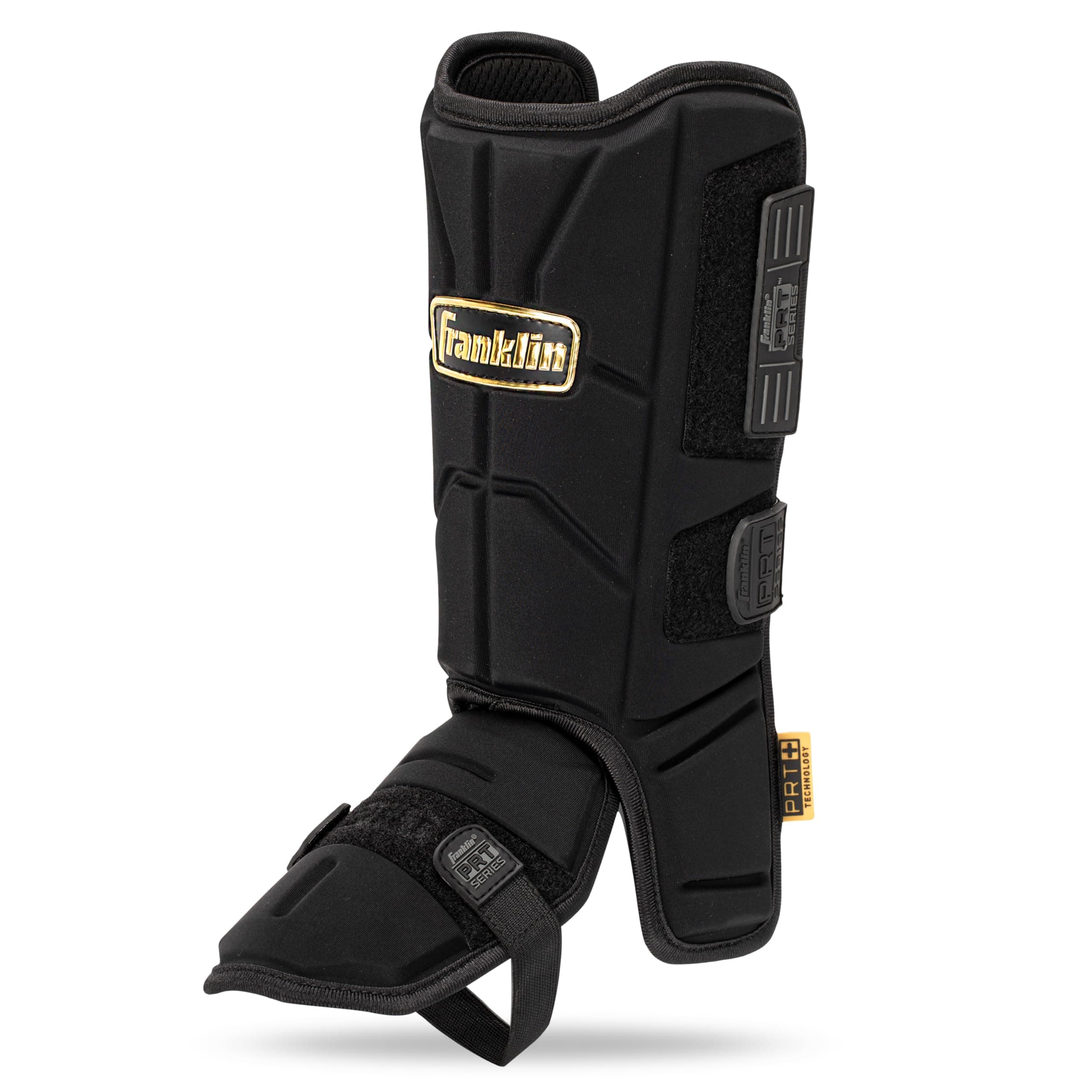 Franklin Sports Baseball + Softball Leg Guard - PRT Series Adult Shin + Foot Shield for Batting - Protective Leg + Ankle Guard with Toe Plate - Right Hand + Left Hand Hitters - One Size