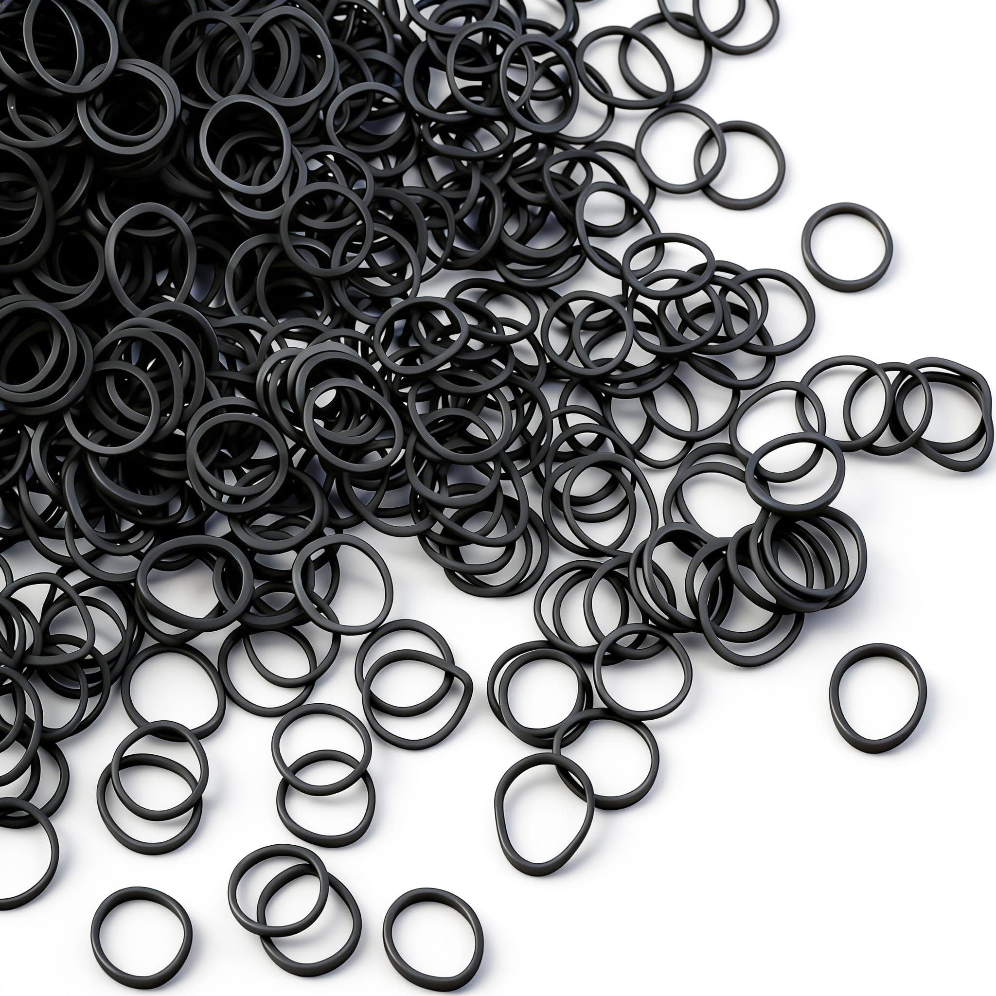 black Elastic Hair Bands,BEBEEPOO 100pcs Mini Hair Rubber Bands with a Box, Soft Hair Elastics Ties Bands - STRONG - REUSEABLE (100pcs black)