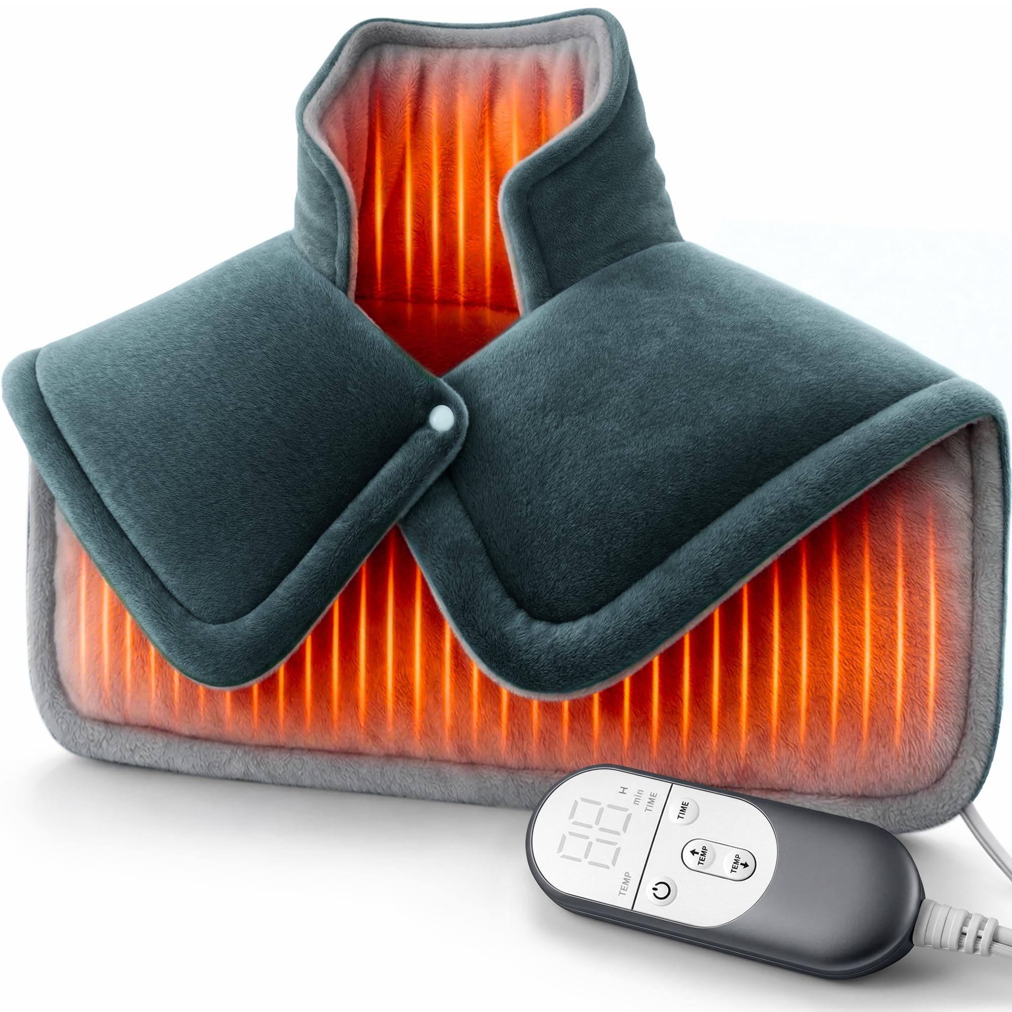 Neck Heating Pad Mothers Day Gifts for Mom, Wife, Women, Dad, Men, XL Weighted Shoulder Heat Pad, Back Pain Relief Heat Pads, Gifts for Christmas, Birthday, Fathers Day Warm Gifts, 23'' x 17''