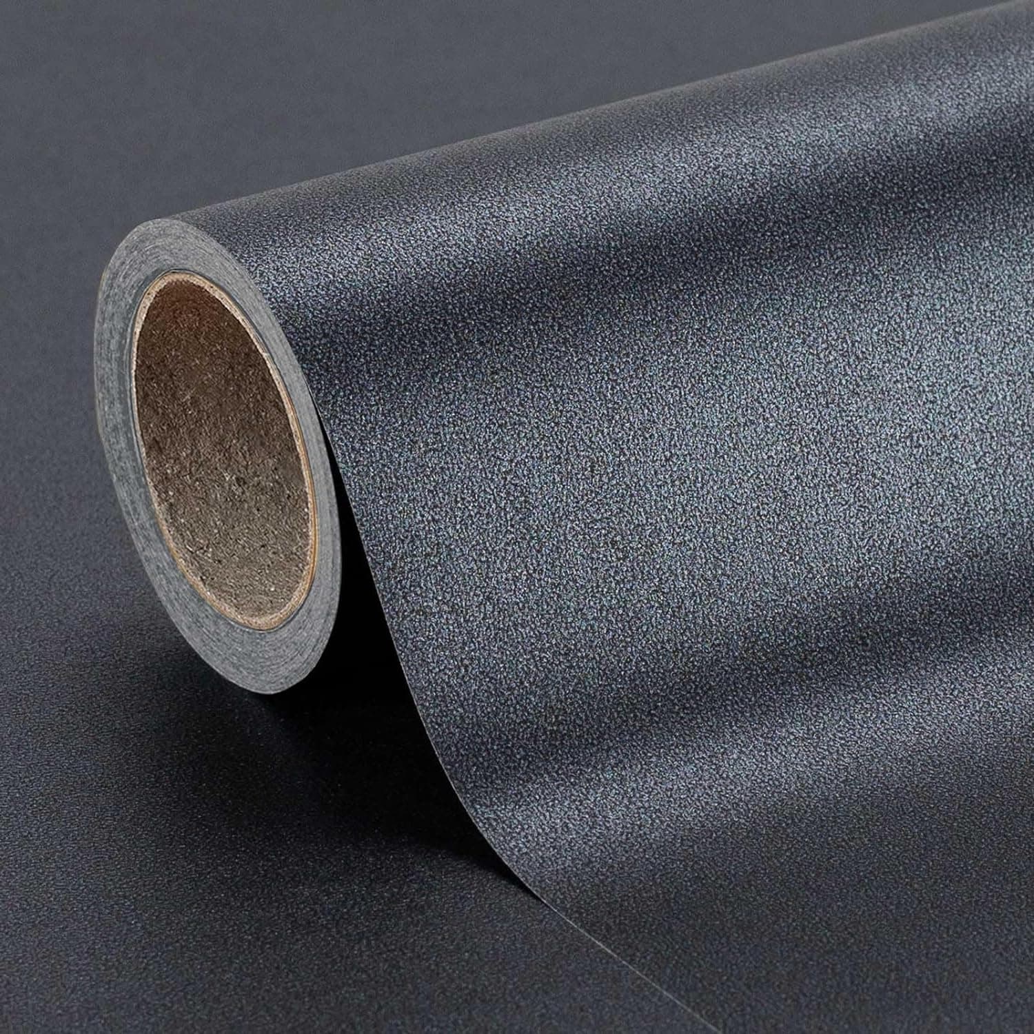 MAYPLUSS Shimmer Black Wrapping Paper - 17Inch X 32.8Feet - Chic Solid Color Pearlescent Texture Birthday Wrapping Sheet Thick Gift Wrap Paper for Graduation, Halloween's Day, Anniversary, Christmas