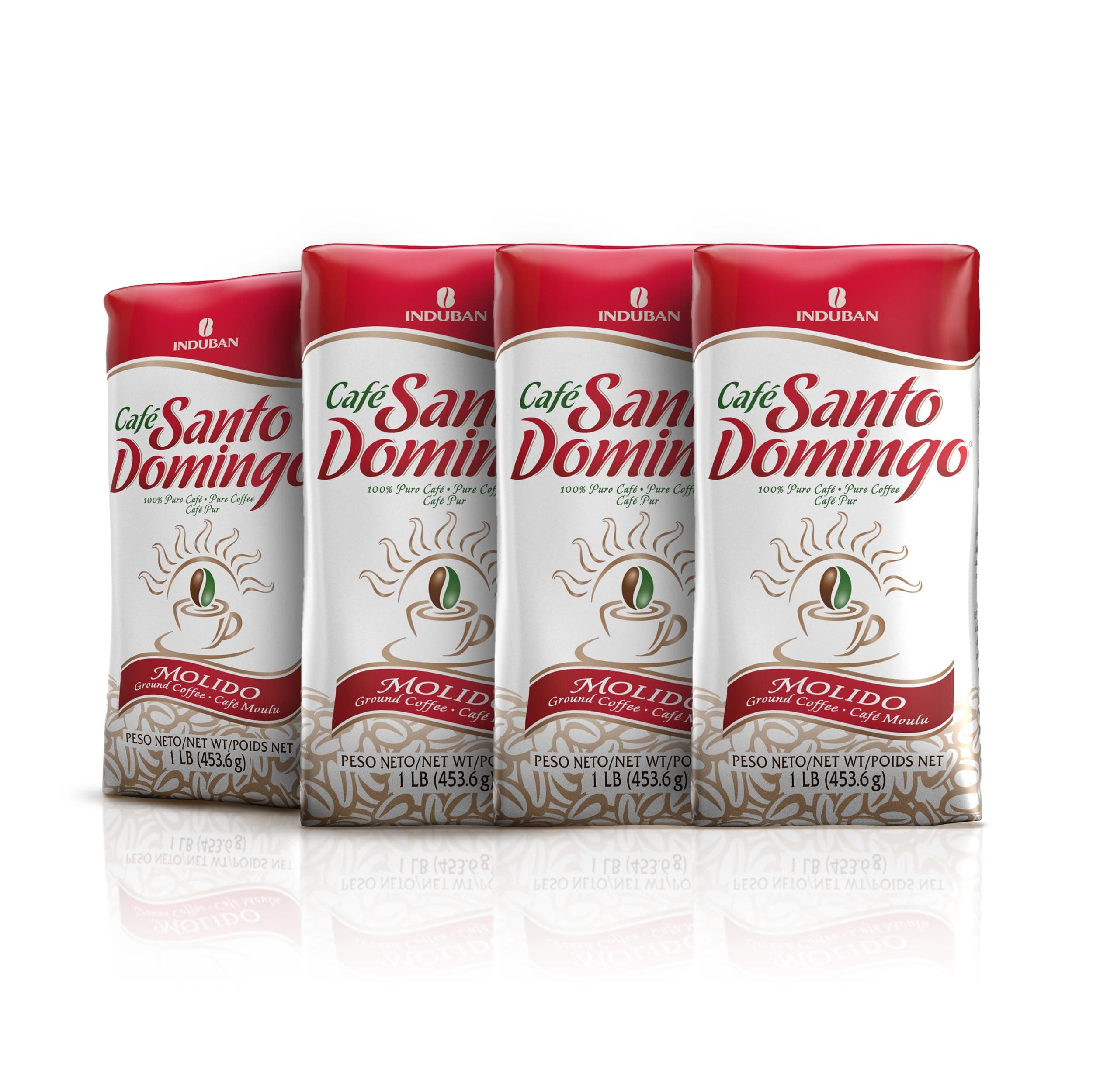- Café Santo Domingo, 16 oz Bag, Ground Coffee, Medium Roast - Product from the Dominican Republic (Pack of 4)