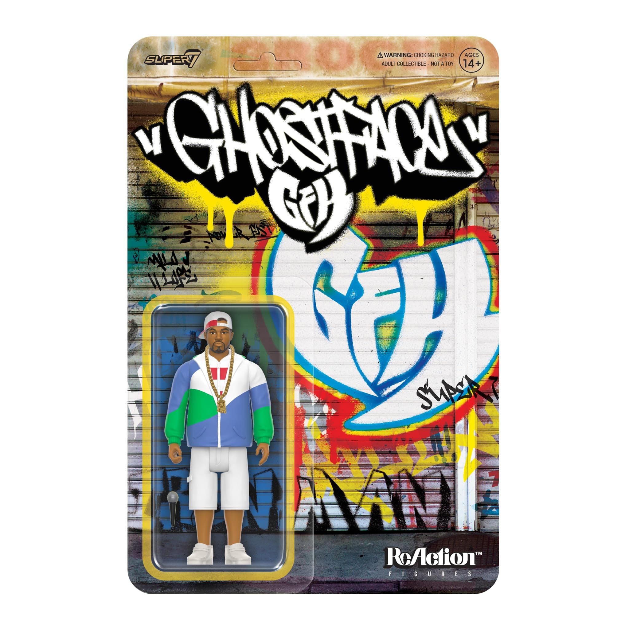 Super7 Ghostface Killah (Can It Be All So Simple) - 3.75" Ghostface Killah Action Figure with Accessories Hip Hop Collectibles and Retro Toys