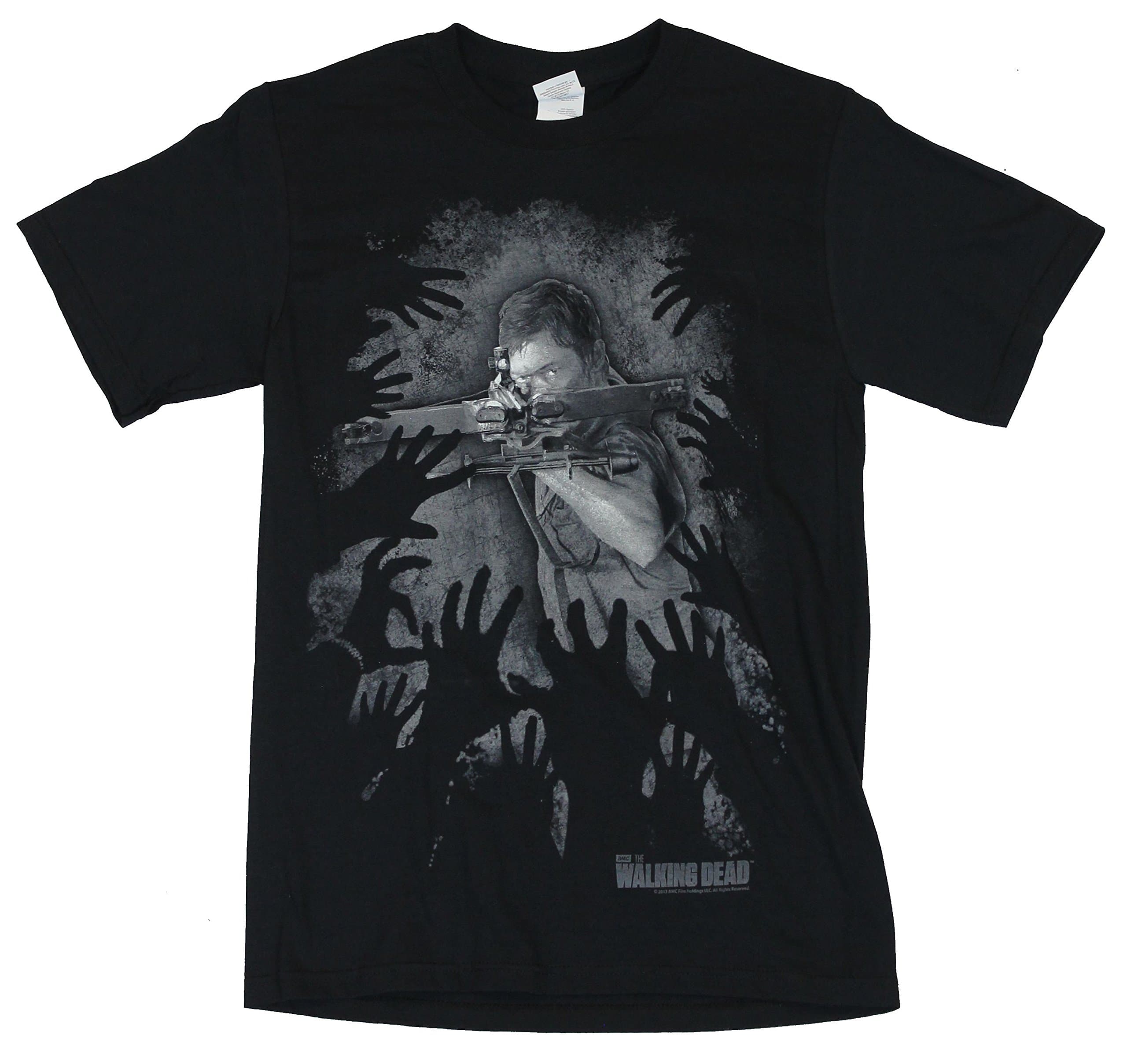 IN MY PARENTS BASEMENT The Walking Dead Mens T-Shirt - Daryl Dixon Crossbows The Zombies Away