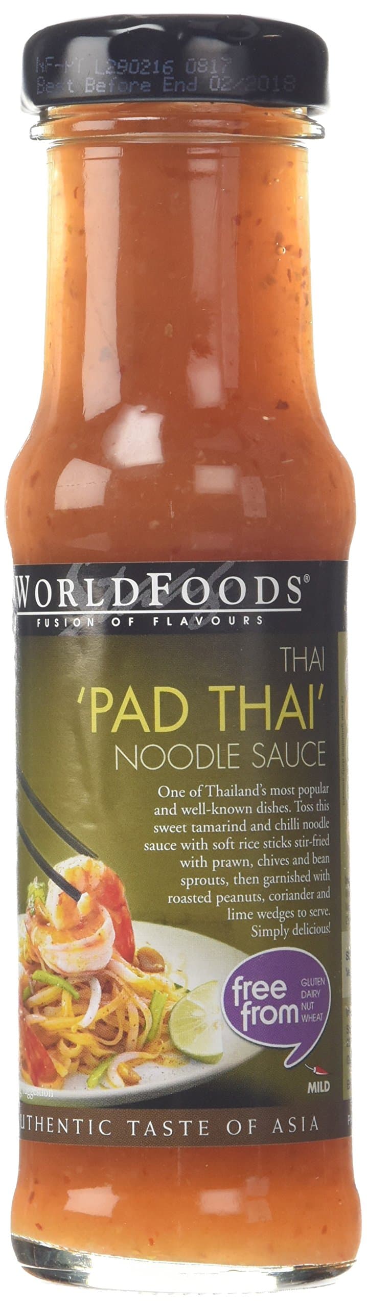 World Foods Pad Thai Noodle Sauce 150 ml (Pack of 6)