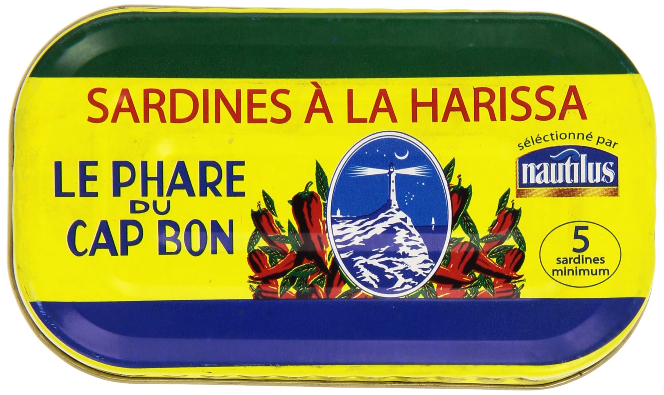 Nautilus Sardines with Le Phare Du Cap Bon Harissa - 125 Grams