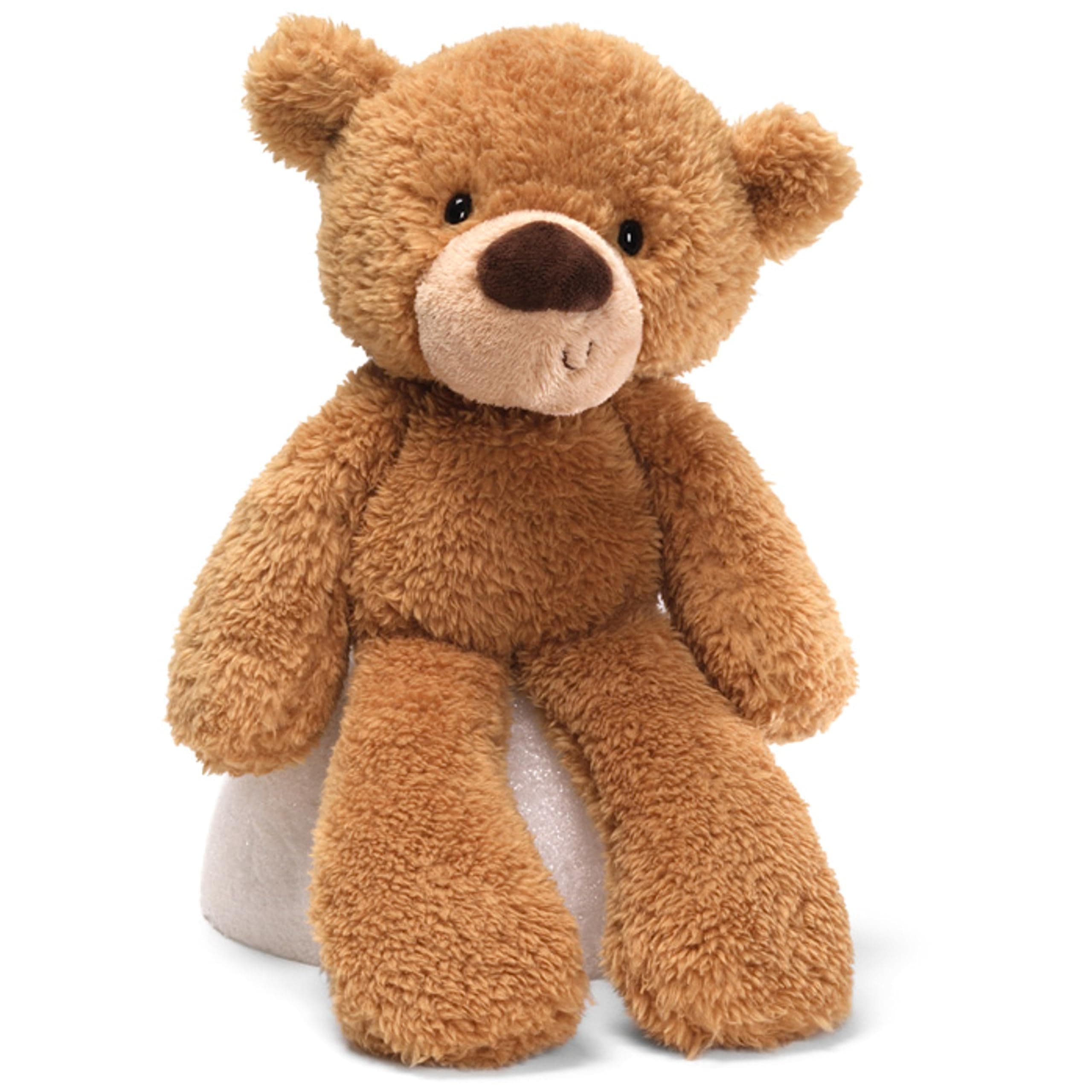 Fuzzy Teddy Bear, Premium Stuffed Animal for Ages 1 and Up, Beige, 13.5”