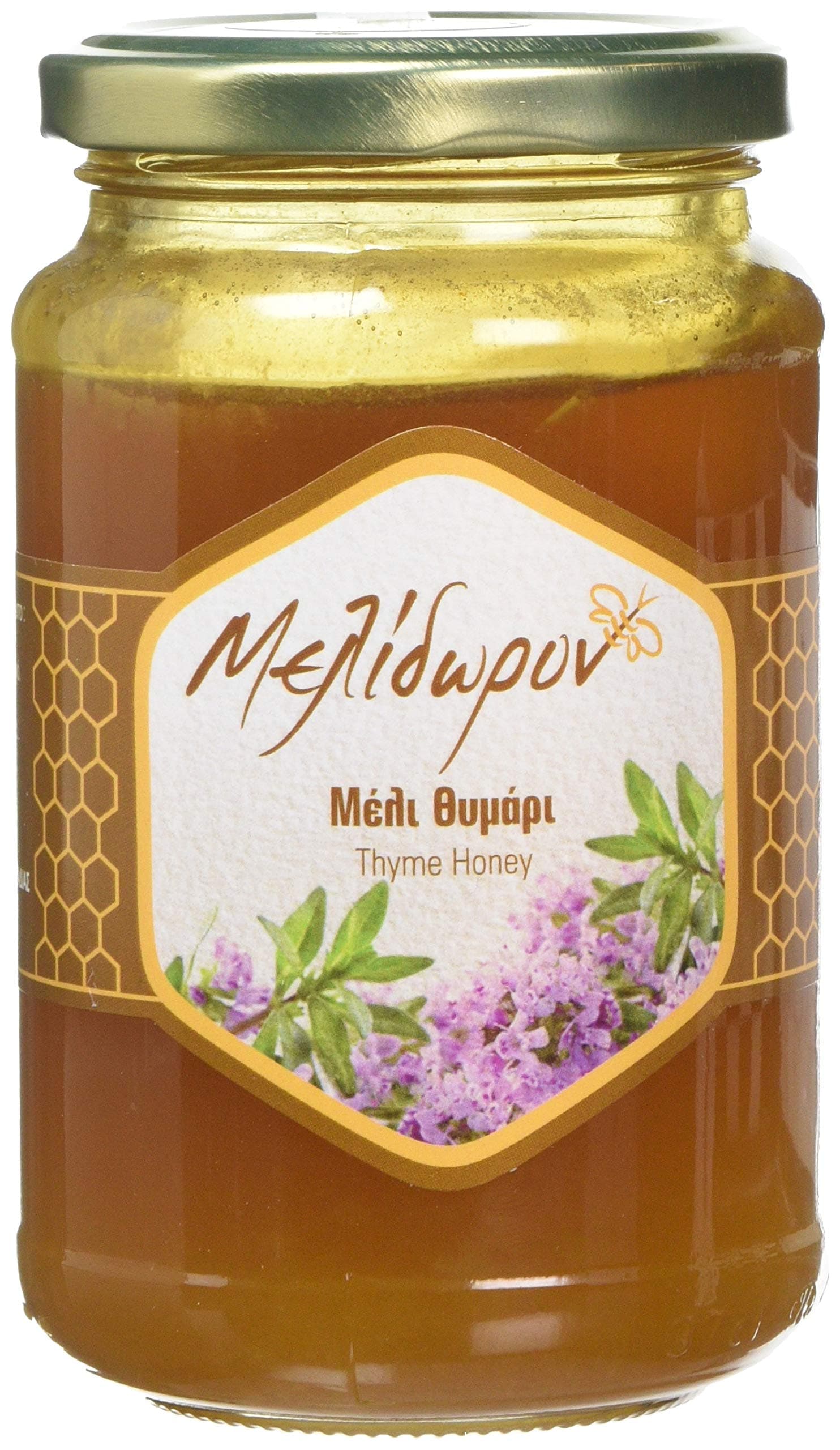 Melidoron Raw Greek Thyme Honey, 450 g - UNHEATED, NEW HARVEST