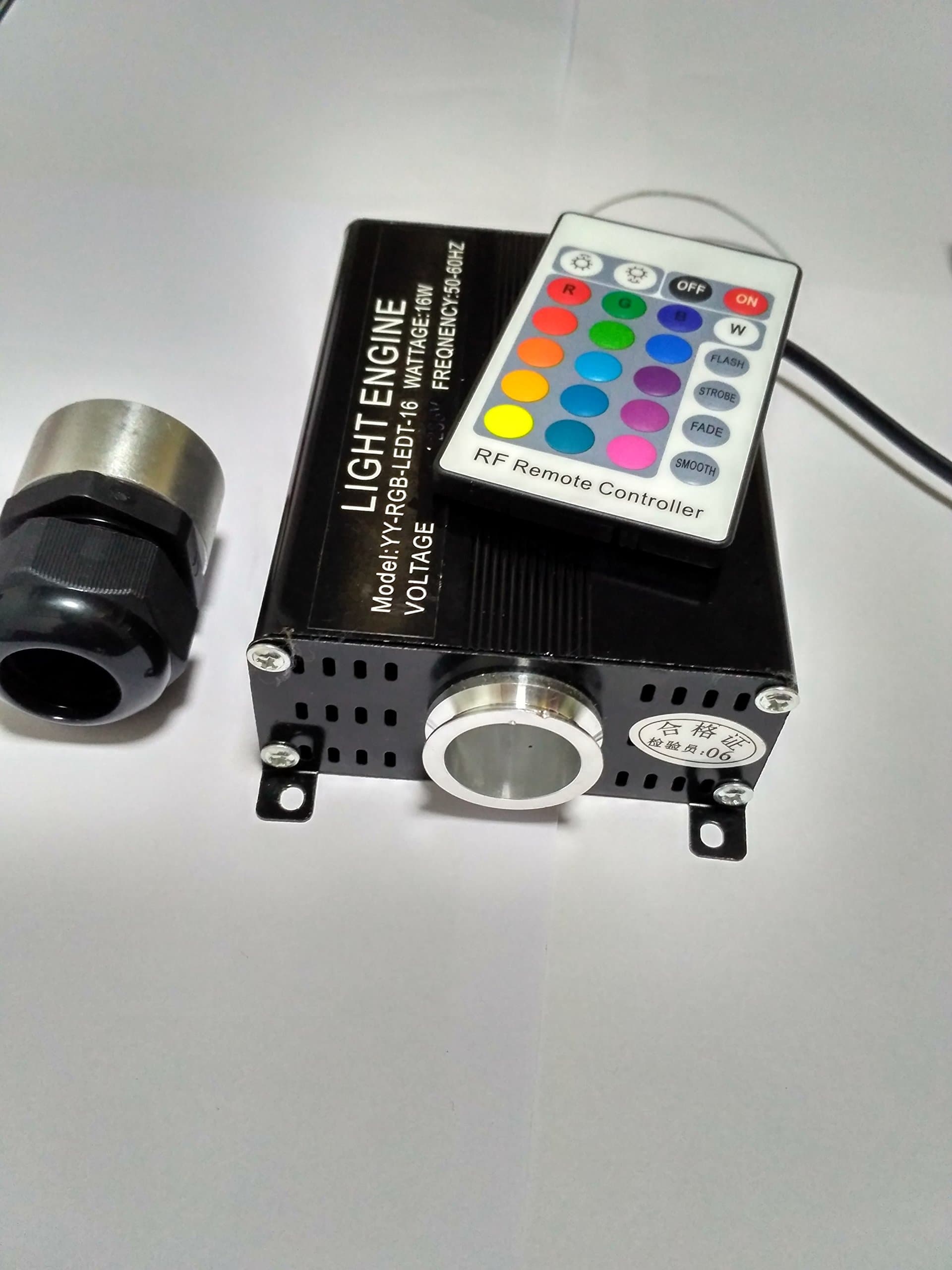 DC12V 16W RGBW LED Fiber Optic Star Ceiling Light Kit 300pcs 3M 0.75mm+Crystal