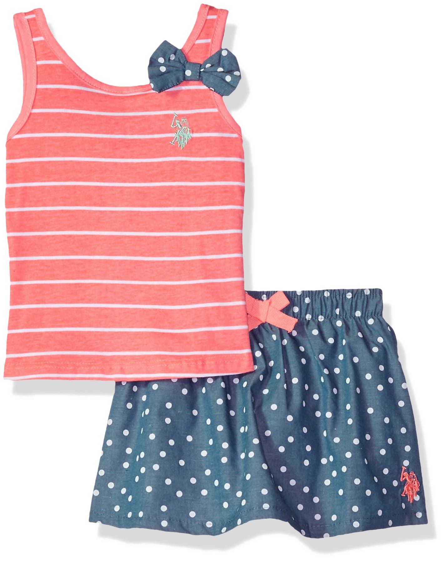 U.S. Polo Assn. baby-girls Fashion Top and Skirt Set