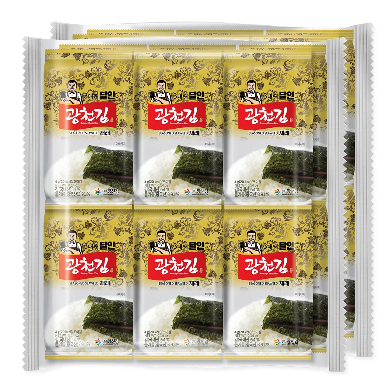 Kimnori Roasted Seaweed Snacks, Sea Salt Jaraekim (24 Pack) – Made in USA, California Roasted – Traditional Korean Style Nori – Keto, Vegan, Gluten-Free – Healthy Low Calorie Snack