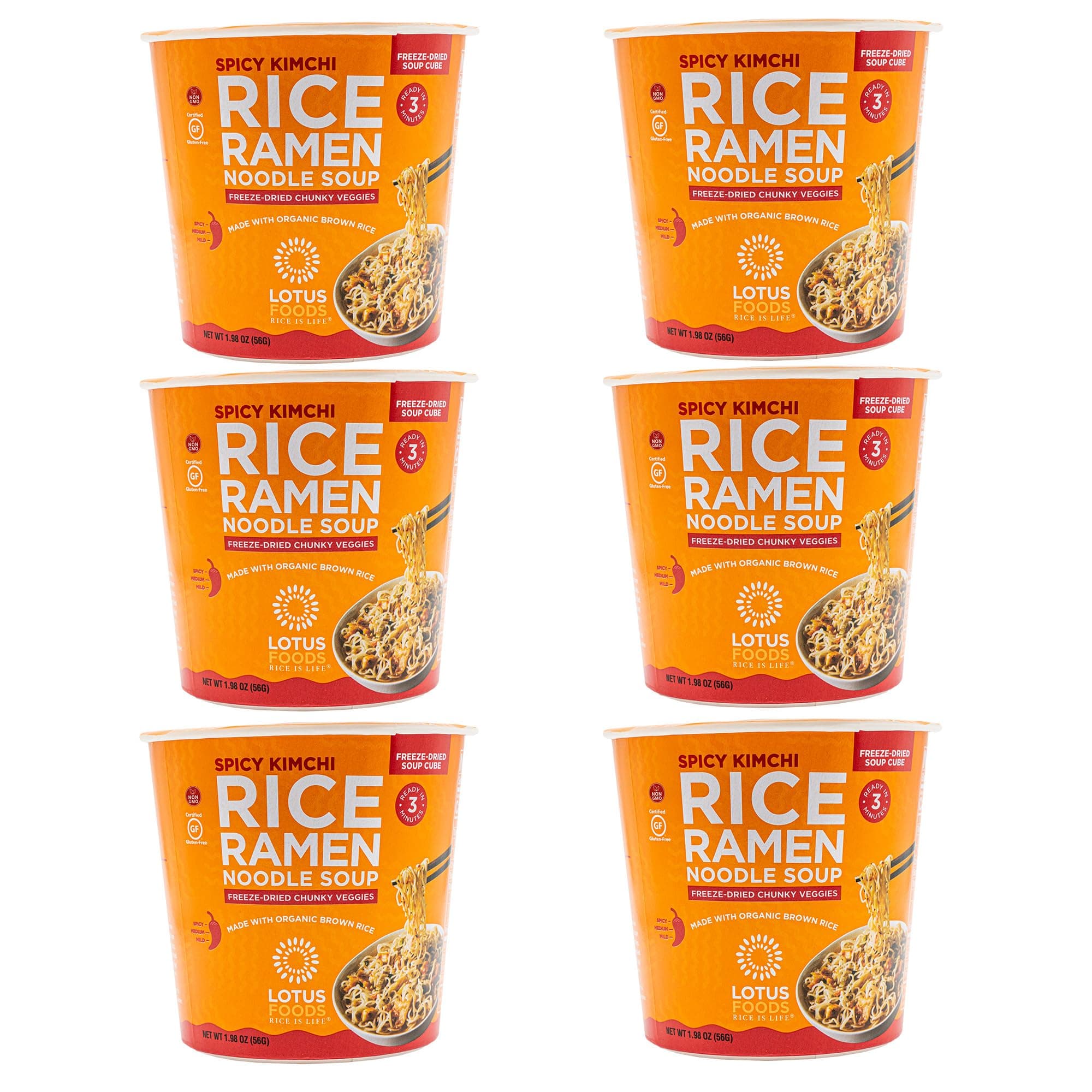 Lotus Foods Spicy Kimchi Rice Ramen Noodle Soup Cup