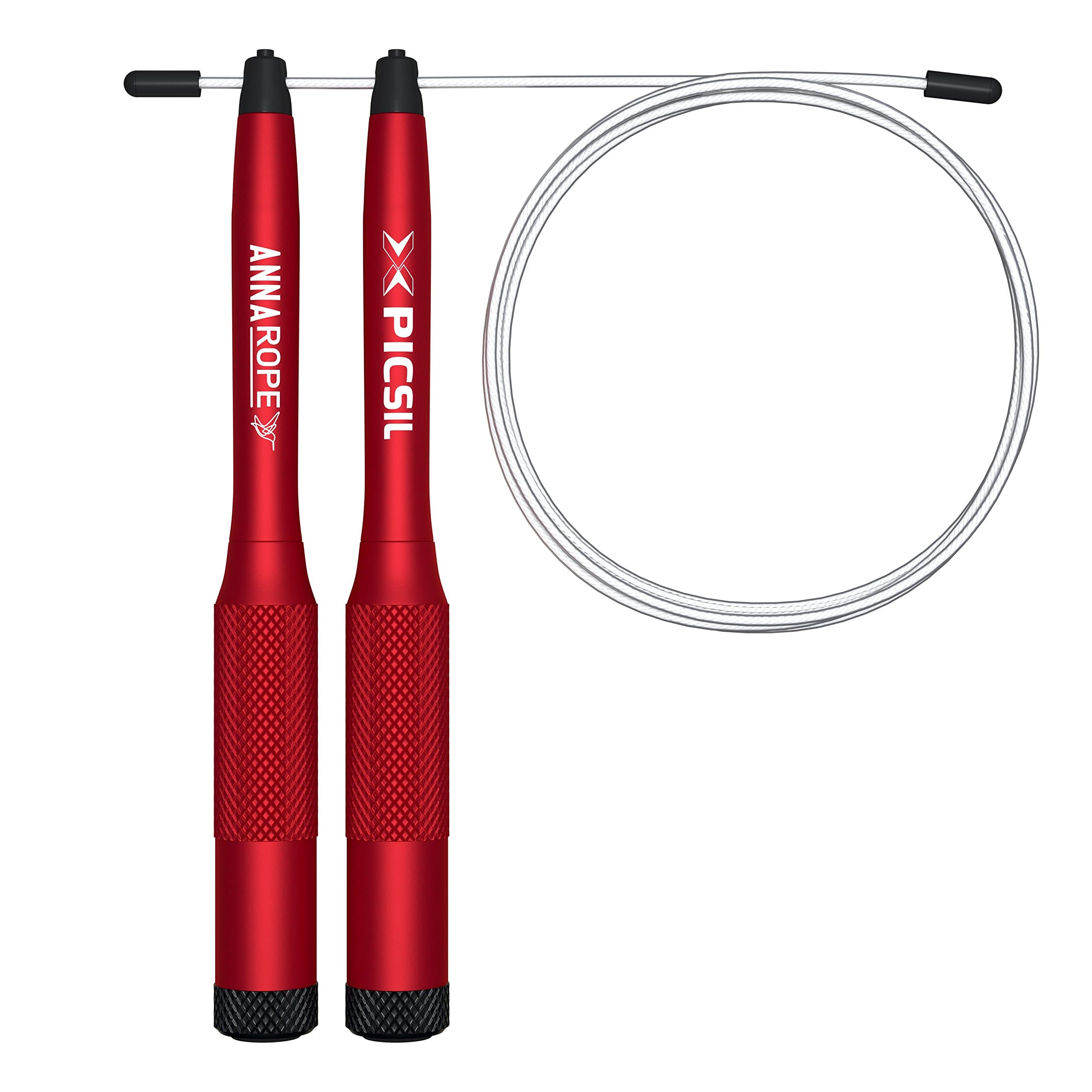 PICSIL Anna Professional Weighted Jump Rope, Skipping Rogue for Double Unders, Cross Training, Boxing, Fitness, Easy Set Up, No Tools Needed, Weights Not Included