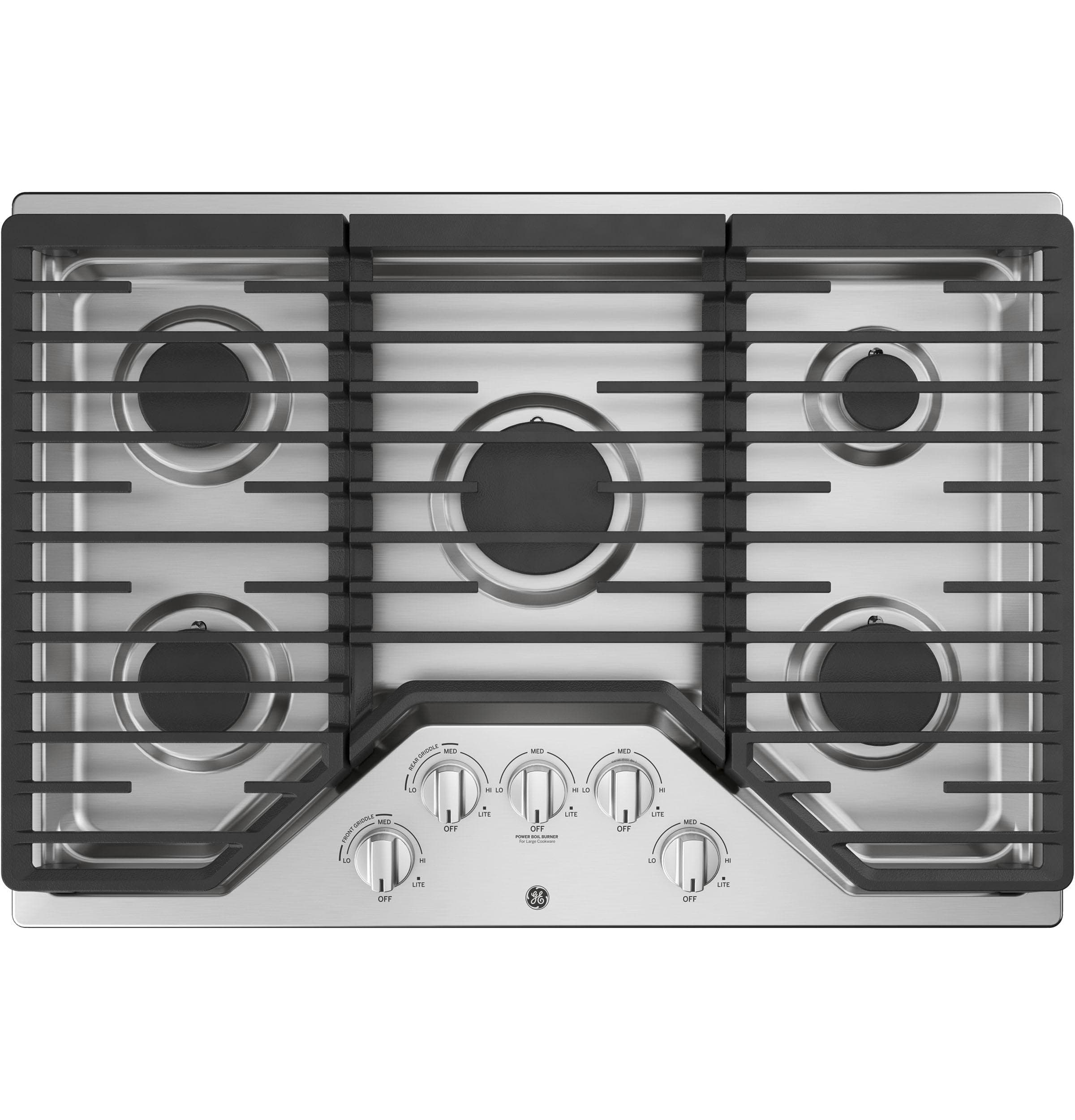 30 Inch Gas Cooktop with Power Boil, Simmer Burner, Continuous Grates, 5 Sealed Burners and ADA Compliant