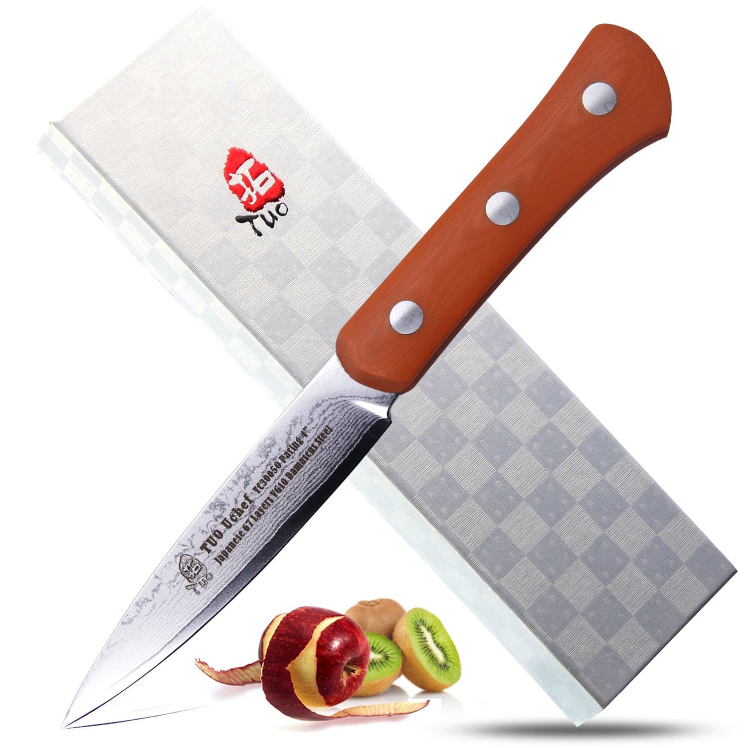 TUO Cutlery TC3005O Uchef 3.5" Damascus Paring Knife