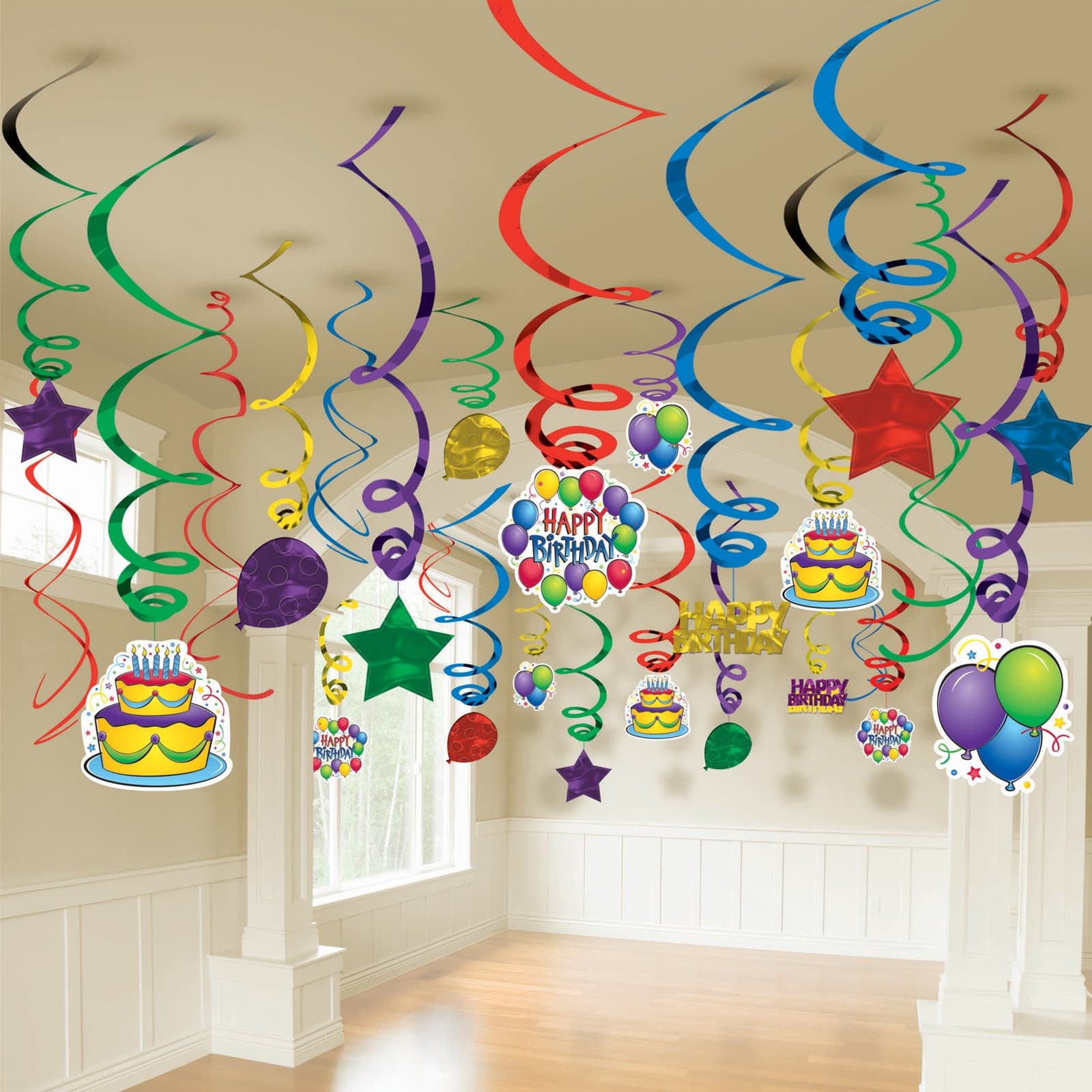 Balloon Fun Mega Value Pack Swirl Decorations (50) Party Supplies