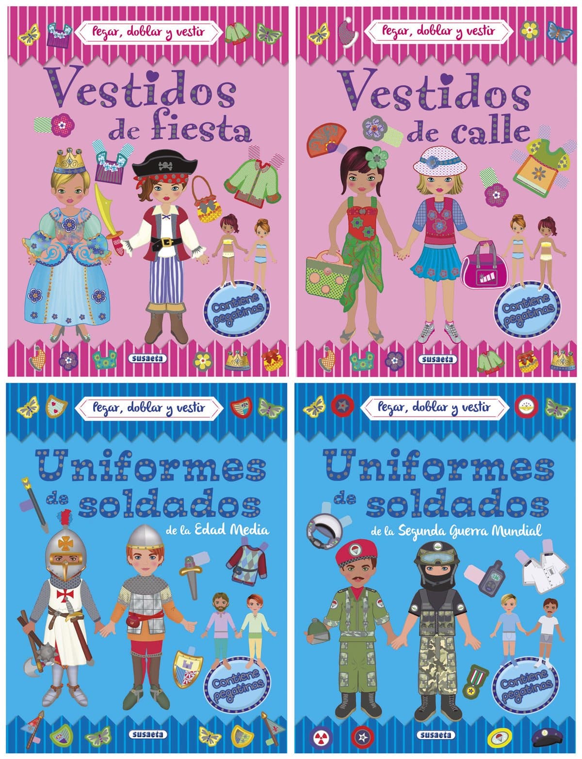 Equipo SusaetaPegar, doblar y vestir (4 títulos)