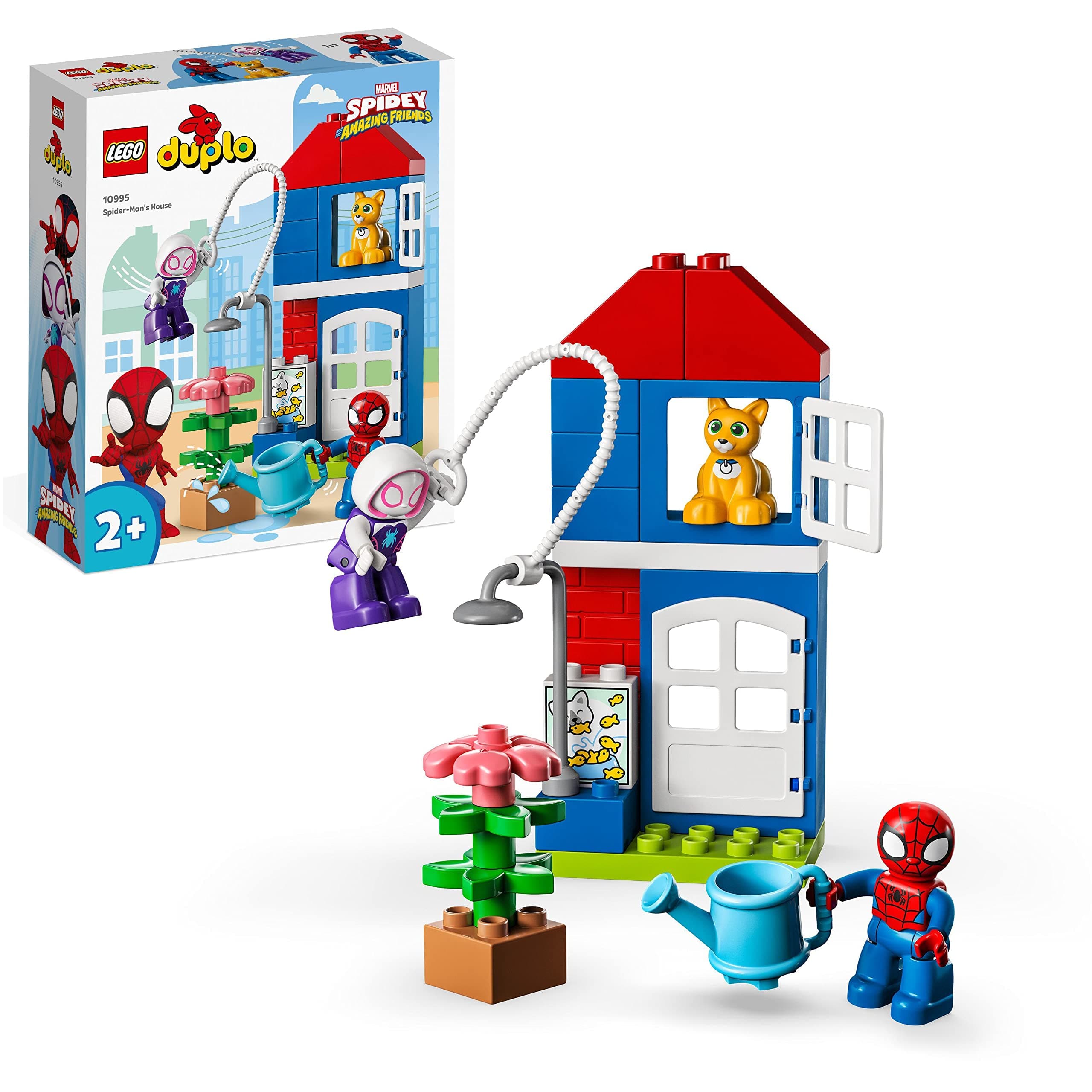 DUPLO Marvel Spider-Man’s House, Spidey and His Amazing Friends Buildable Toy for 2 Plus Years Old Toddlers, Boys & Girls, Super Hero Set 10995