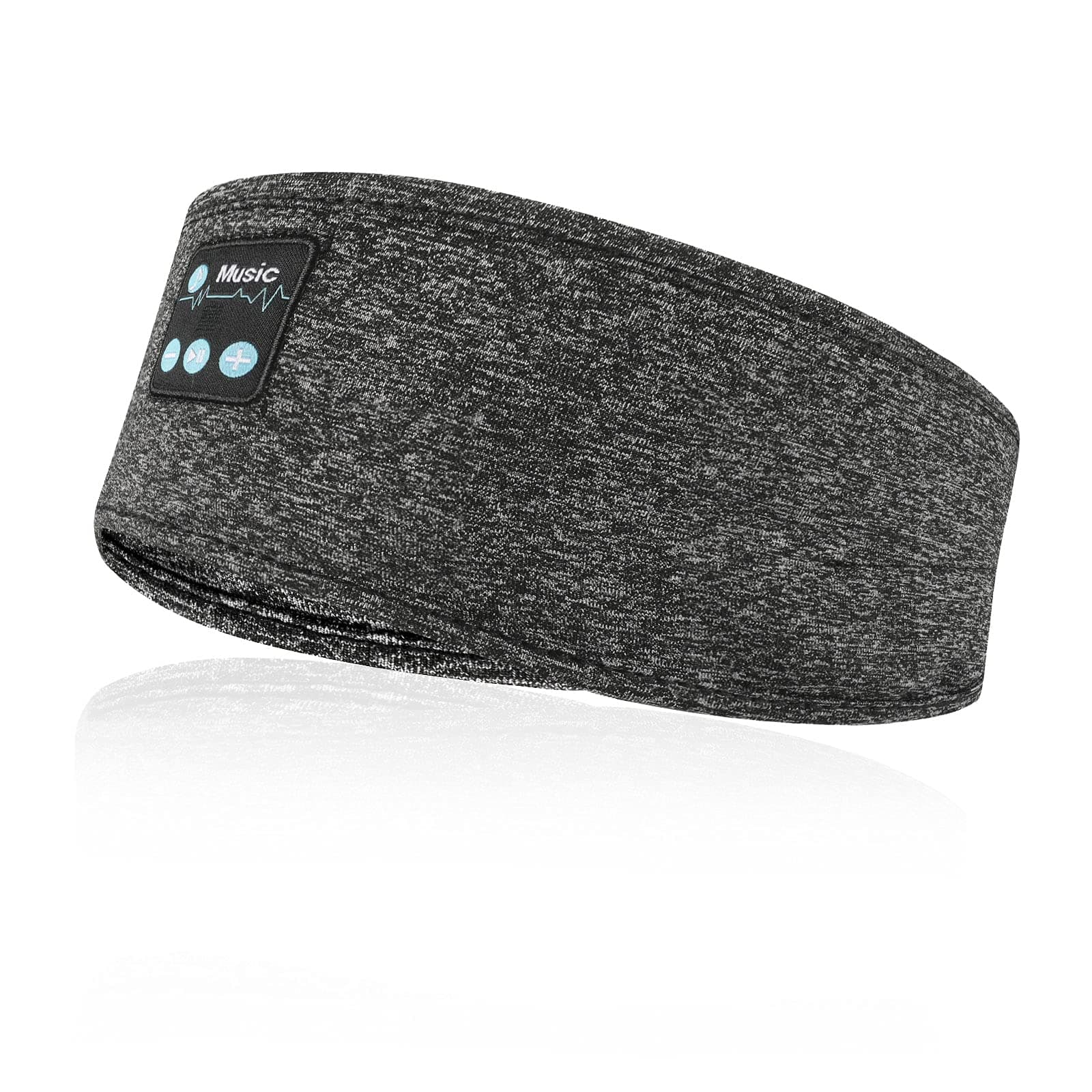 Sleep Headphones Sports Headband, HaetFire Wireless Sleeping Headphones Music Headband Sleep Eye Mask Sweatband Headphone with Ultra-Thin Stereo Speakers Mic for Women Men Running Workout Yoga Travel