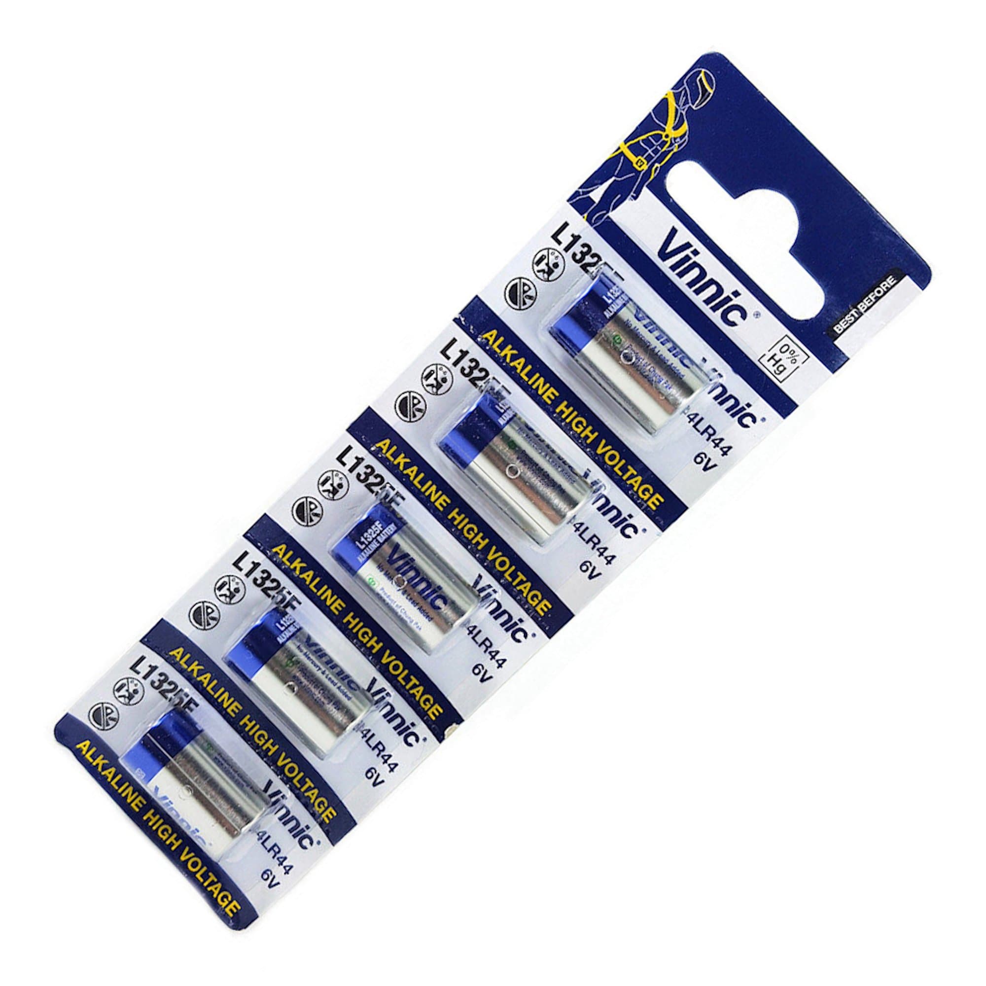 5 X 4LR44 6v Vinnic Battery 4G13 L1325F PX28 476A A544