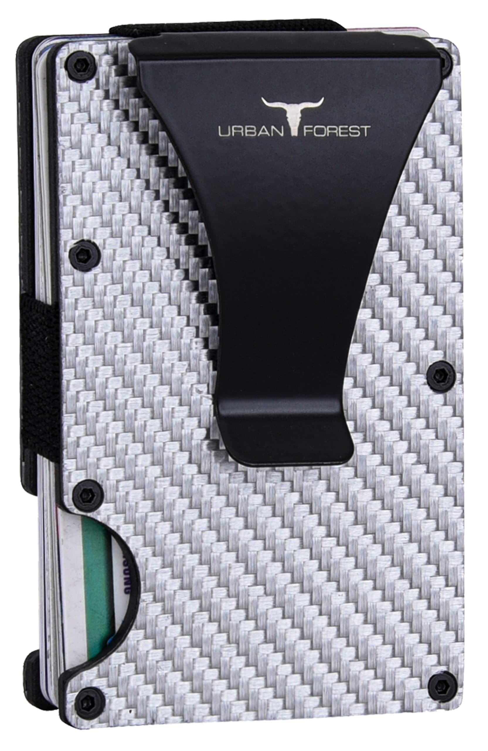 Asher Silver Metal Card Holder for Men & Women