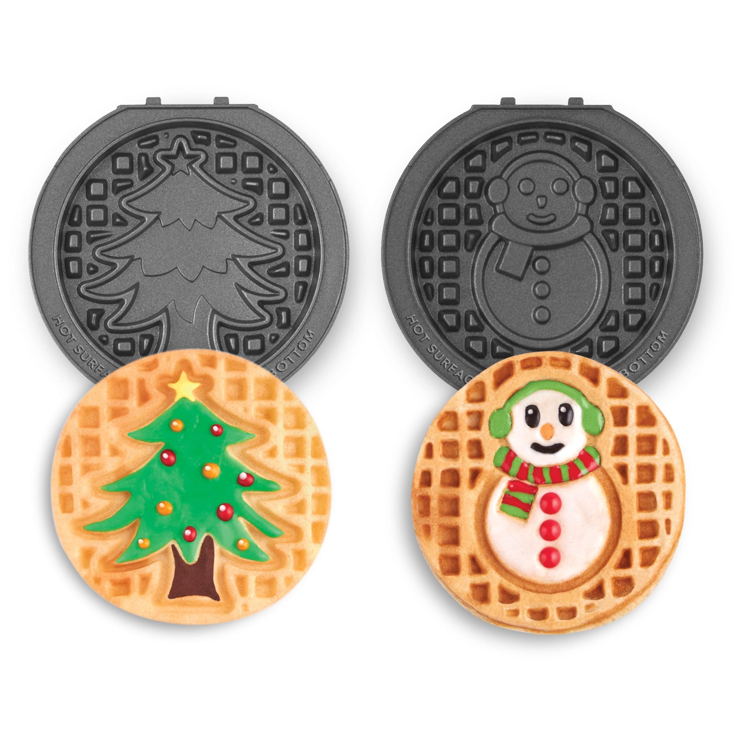 DIWSNE12RM50 2pc Pack Multi Mini Maker System Set of 2 Plates, Aluminum Plastic, Snowman and Tree