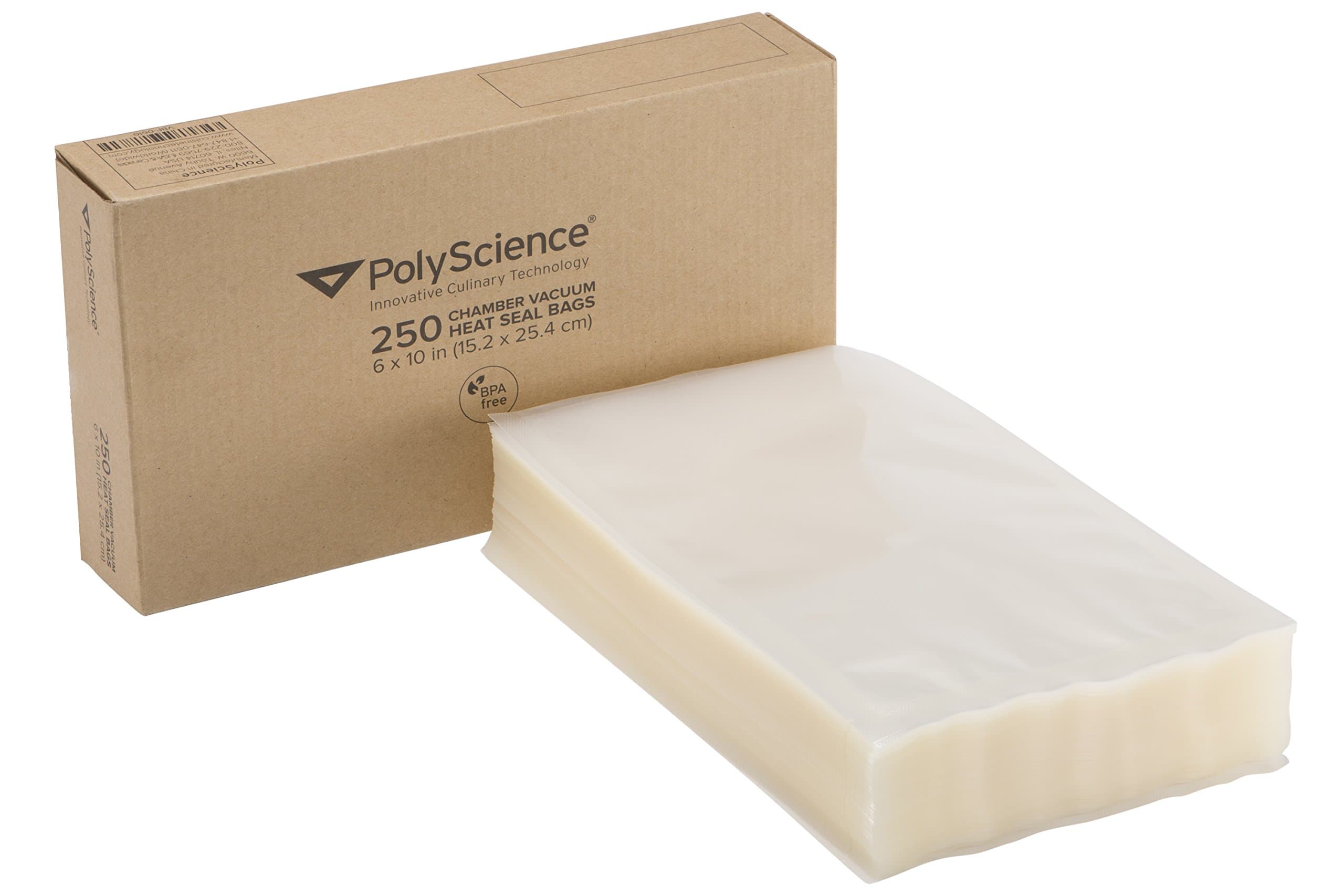 Culinary Chamber Vacuum Bags, 6 by 10-Inch, Clear, Case of 250