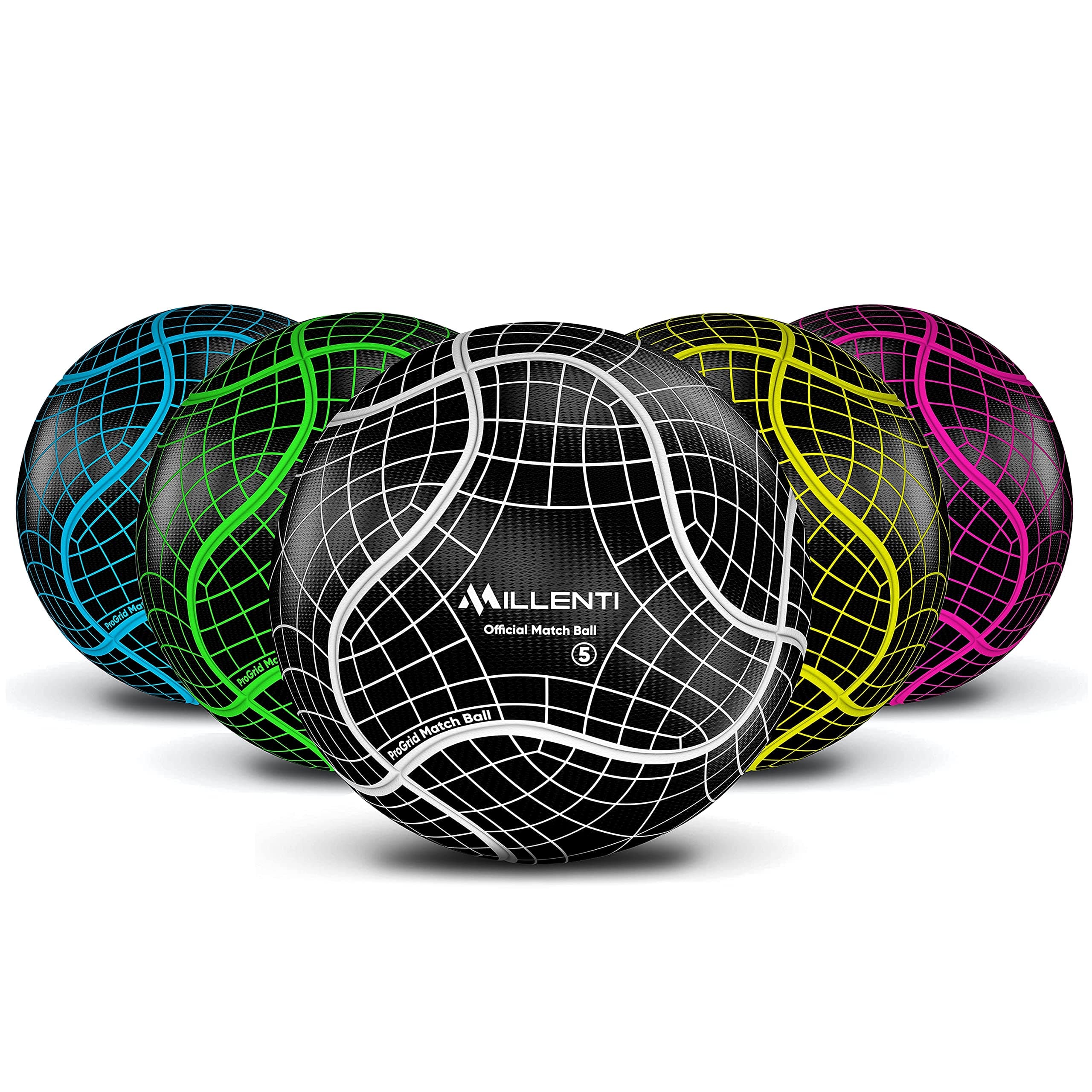 Millenti Soccer Balls - Soccer Ball with High-Visibility, Easy-to-Track Designs