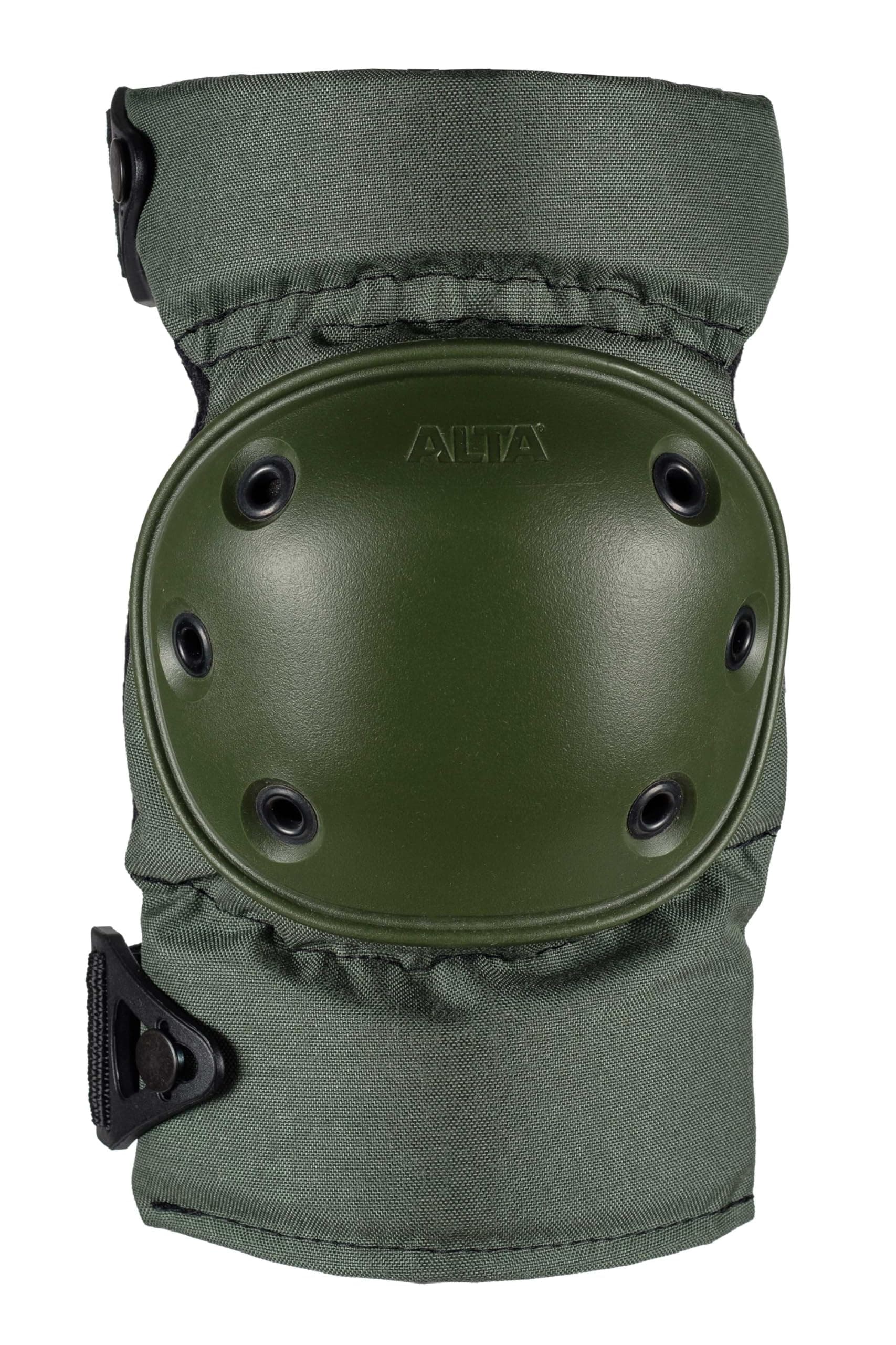 ALTA 52913.09 AltaCONTOUR Knee Protector Pad, Olive Green Nylon Fabric, AltaLOK Fastening, Flexible Cap, Round, Olive Green
