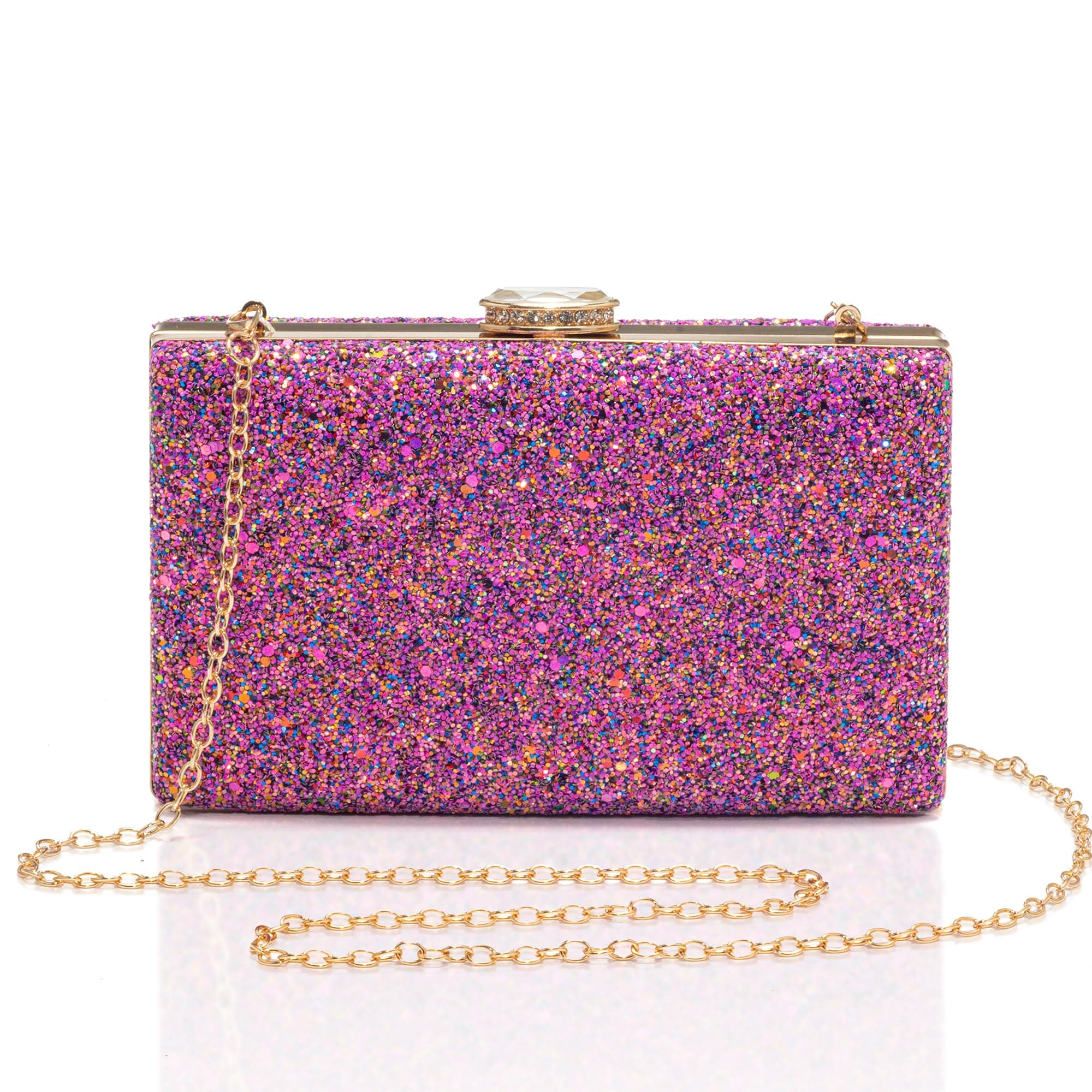 Women's Sparkling Clutch Purse Elegant Glitter Evening Bags Bling Evening Handbag for Dance Wedding Party Prom Bride