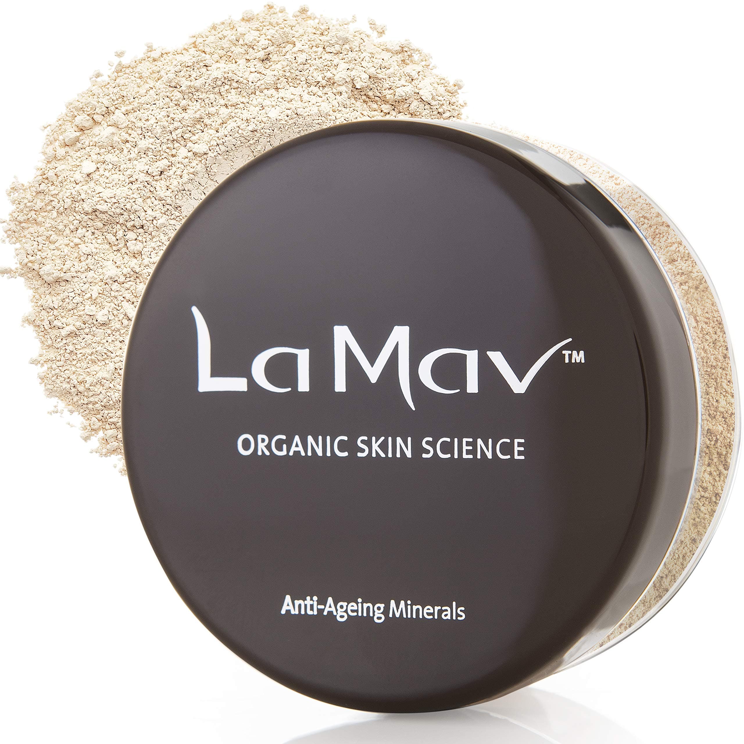 LAMAV Anti-Aging Mineral Foundation with SPF15 - Mineral Powder Foundation, Sheer-to-full Coverage, 100% Natural, Smooth, Radiant Finish, Reduces Signs of Aging