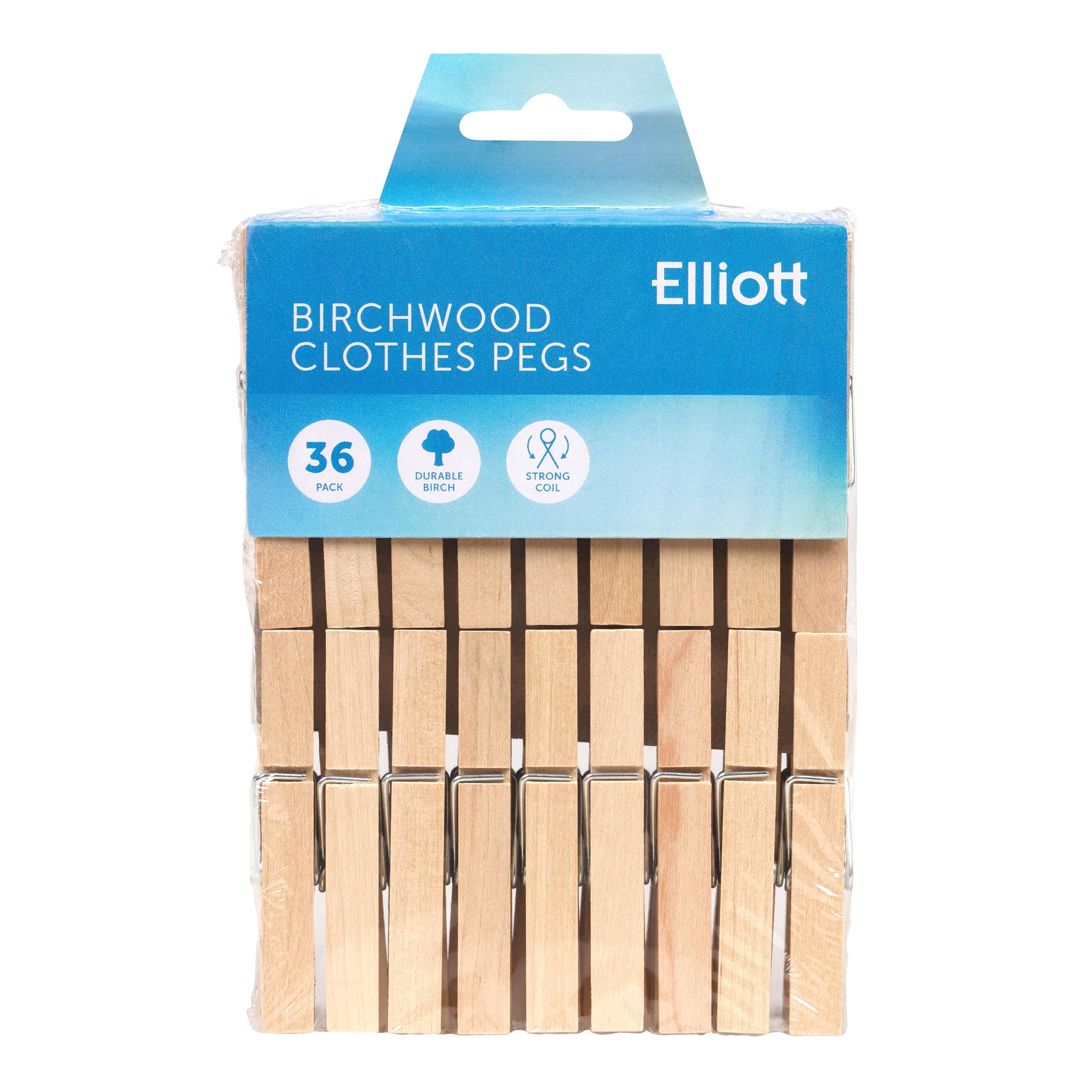 Elliotts Birchwood Clothes Pegs 36 Pack