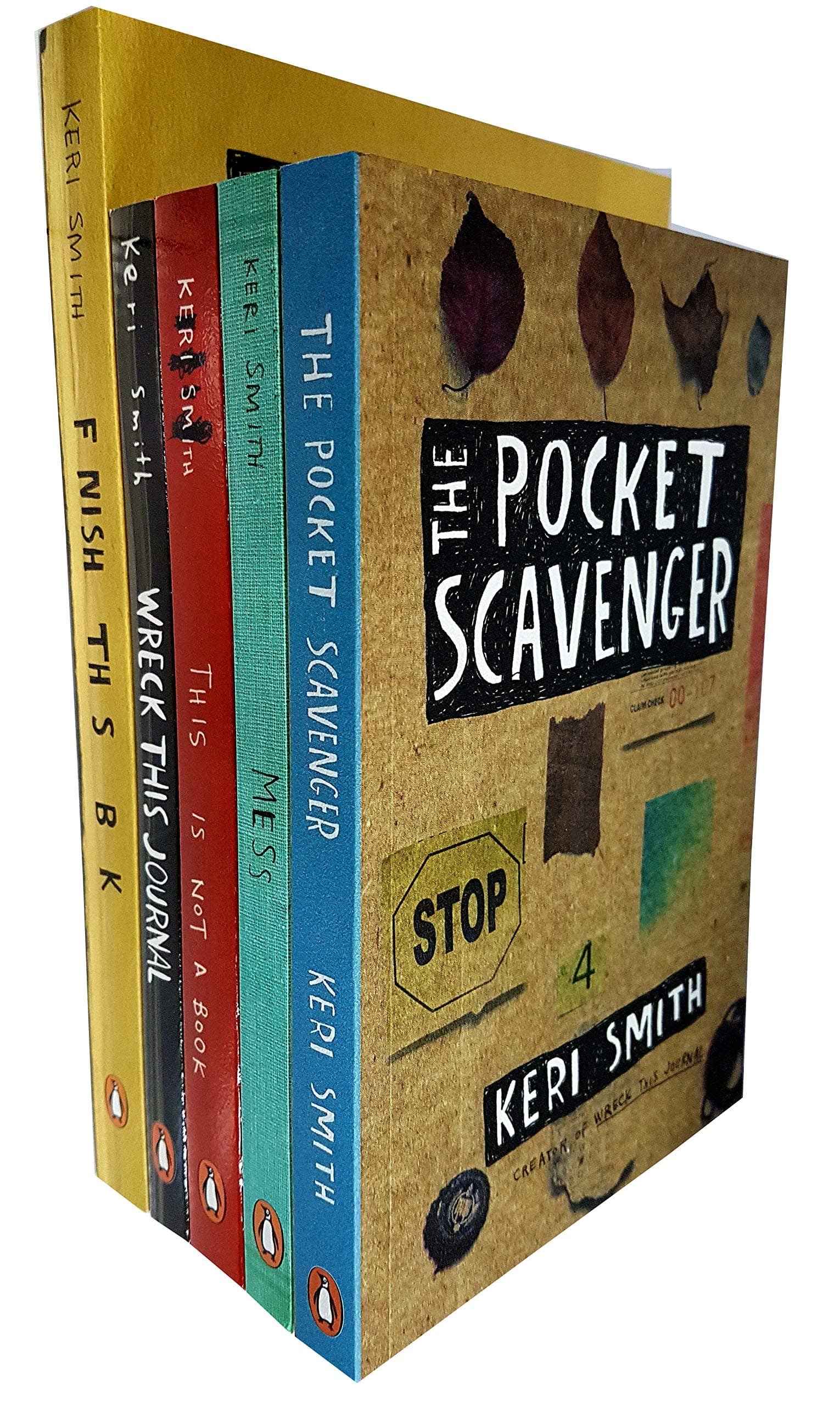 Keri Smith 5 Books Collection Set ( Finish This Book, Wreck This Journal, This is not a Book, Mess, Pocket Scavenger )