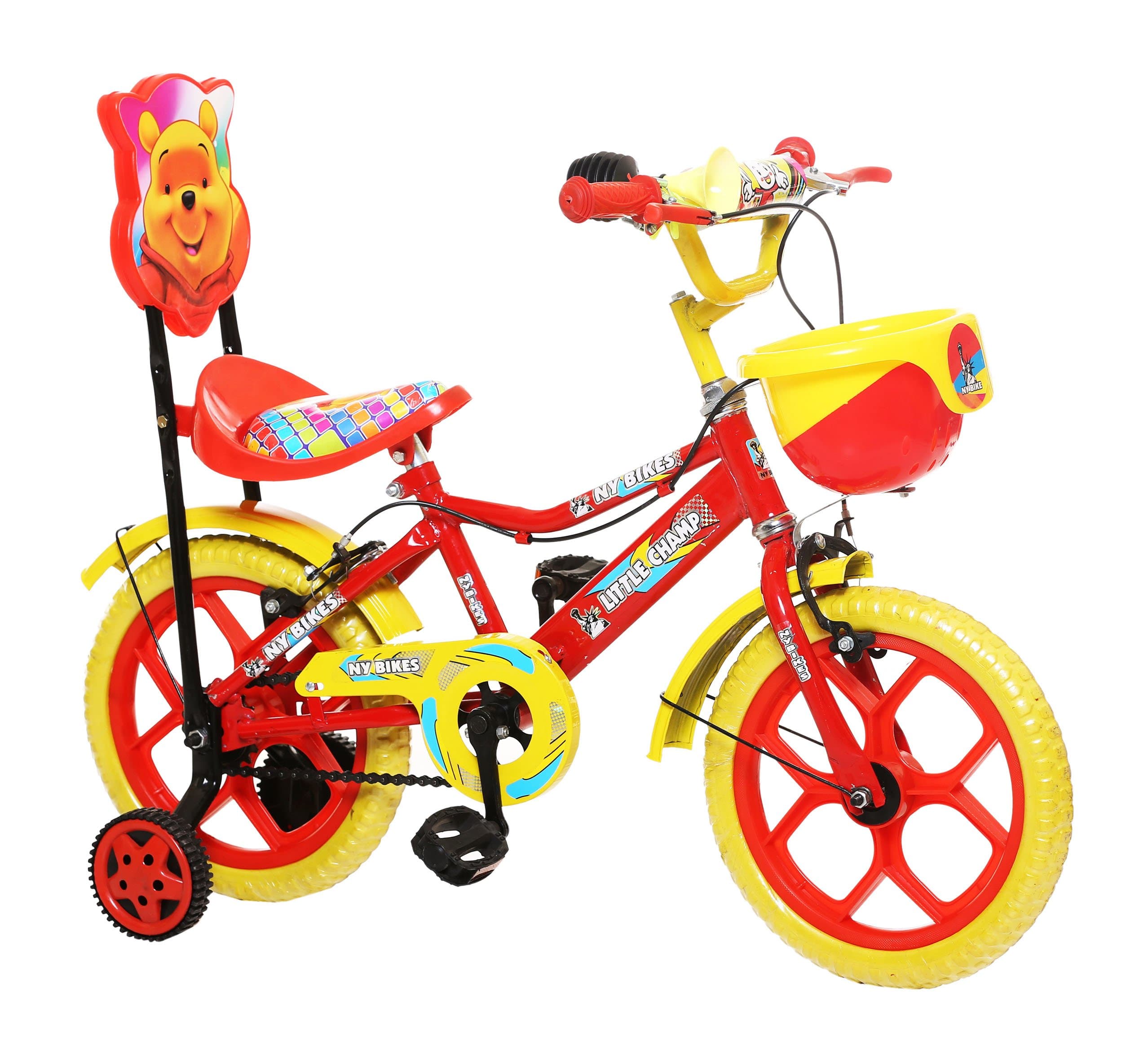 NY Bikes Aqua 14 Kids Bicycle 3-5 years (Red & Yellow) Kids Bike