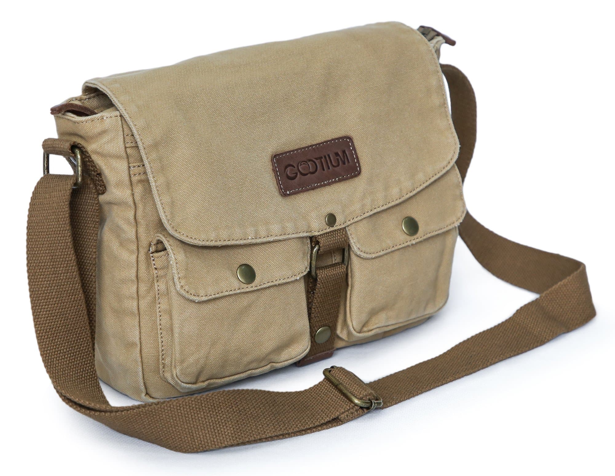 Canvas Messenger Bag - Vintage Crossbody Shoulder Bag Military Satchel