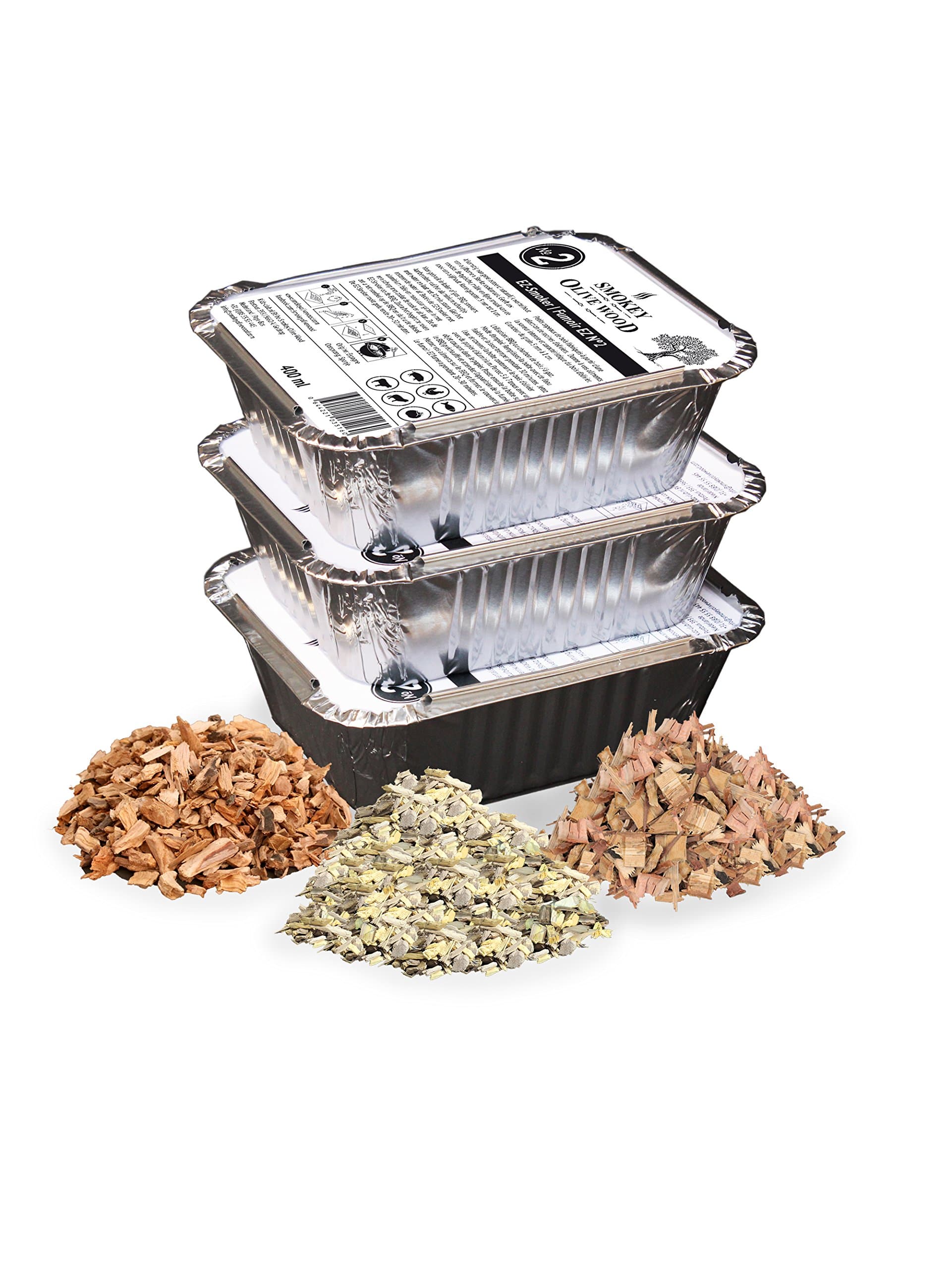 Smokey Olive Wood SOW-333 wood chips, Orange and Almond, Brown, Yellow, Grey, Red