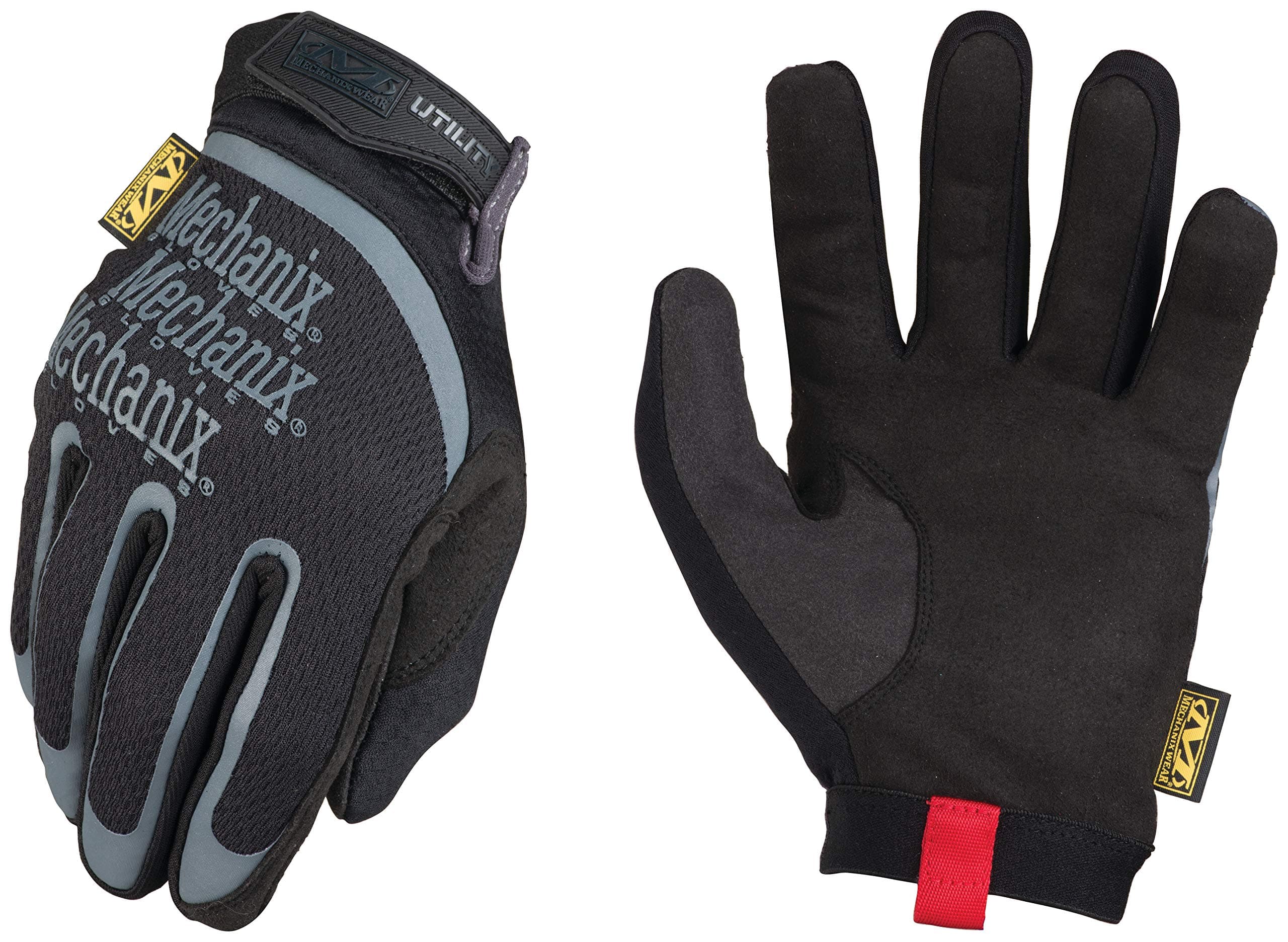 Mechanix Wear: Utility Work Gloves with Secure Fit, Touchscreen Capable, High Dexterity, Synthetic Leather Glove for Multi-purpose Use, Work Gloves for Men, Black (Black, Large)