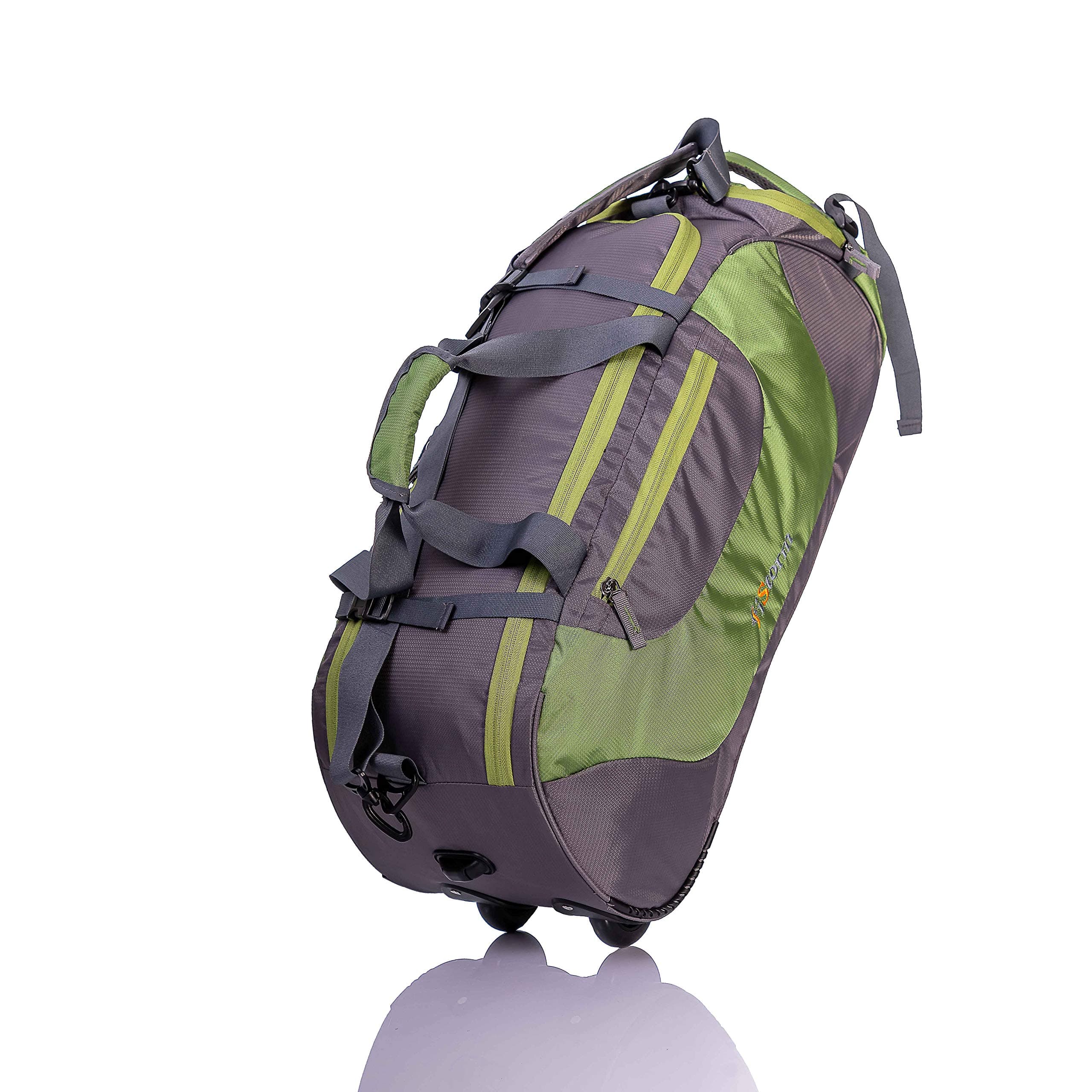 Istorm Polyester 30 cm Travel Duffles (IS-352_Green & Grey)