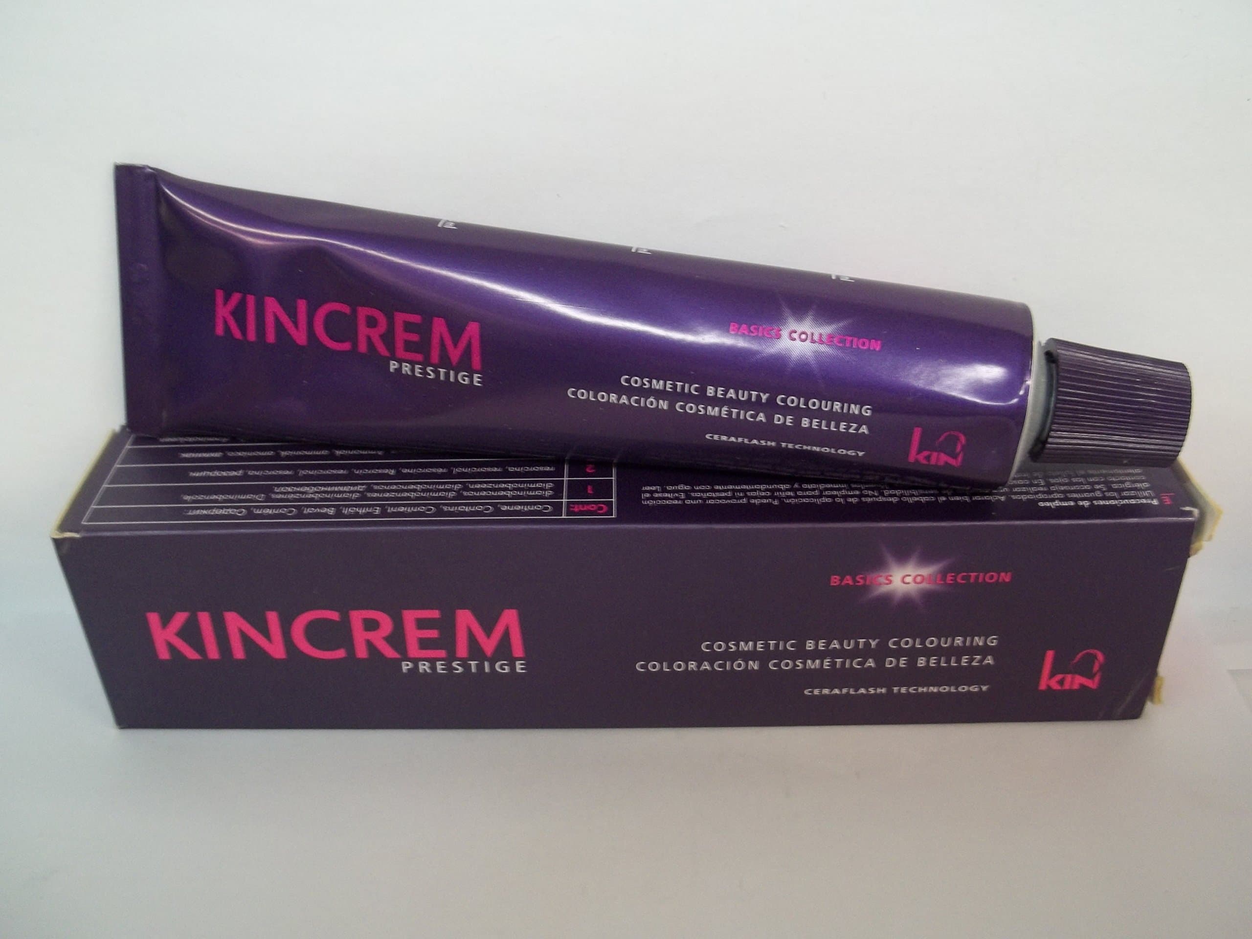Kincrem Prestige Cosmetic Beauty Coloring with Ceraflash Technology - Basics Collection - 2.03 Fl. Oz. Tubes of Hair Color - Shade Selection: 6.12 - Ash Pearlised Blonde