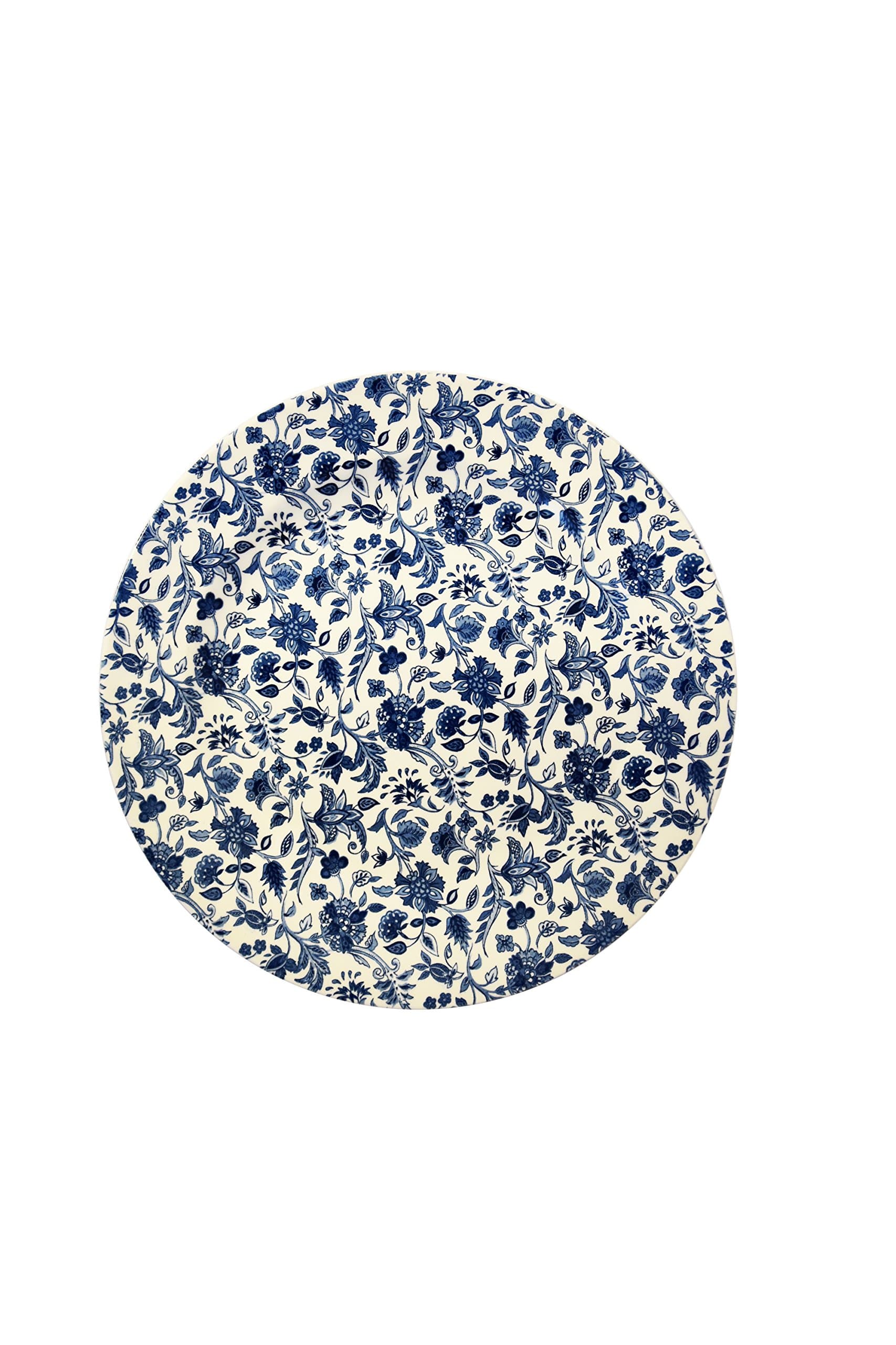 Churchill CLSQ00301 Antique Floral Dinner Plate, Blue