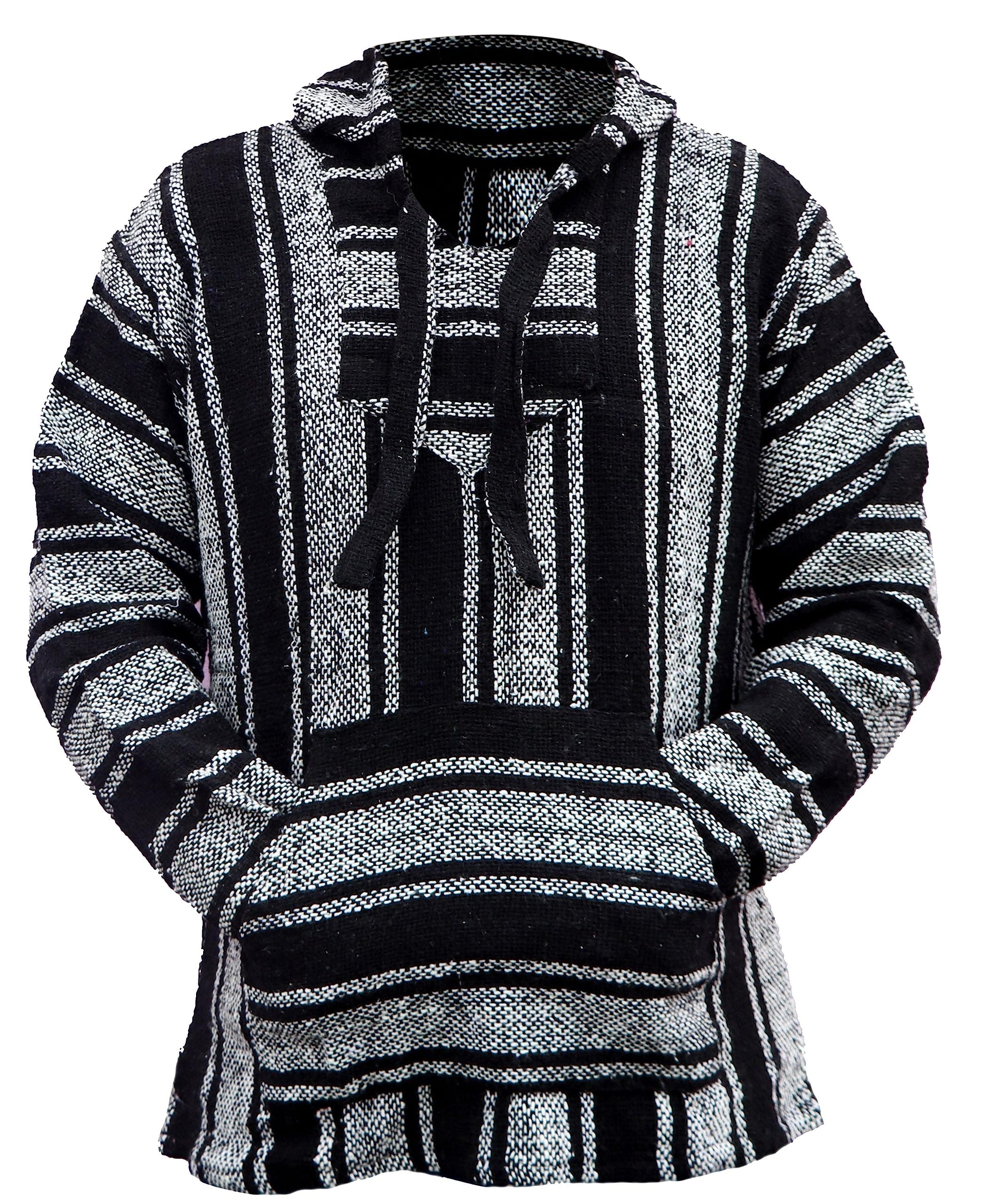 Baja DirectDel Mex Mexican Baja Hoodie Hippie Surf Poncho Sweater Sweatshirt Pullover Jerga