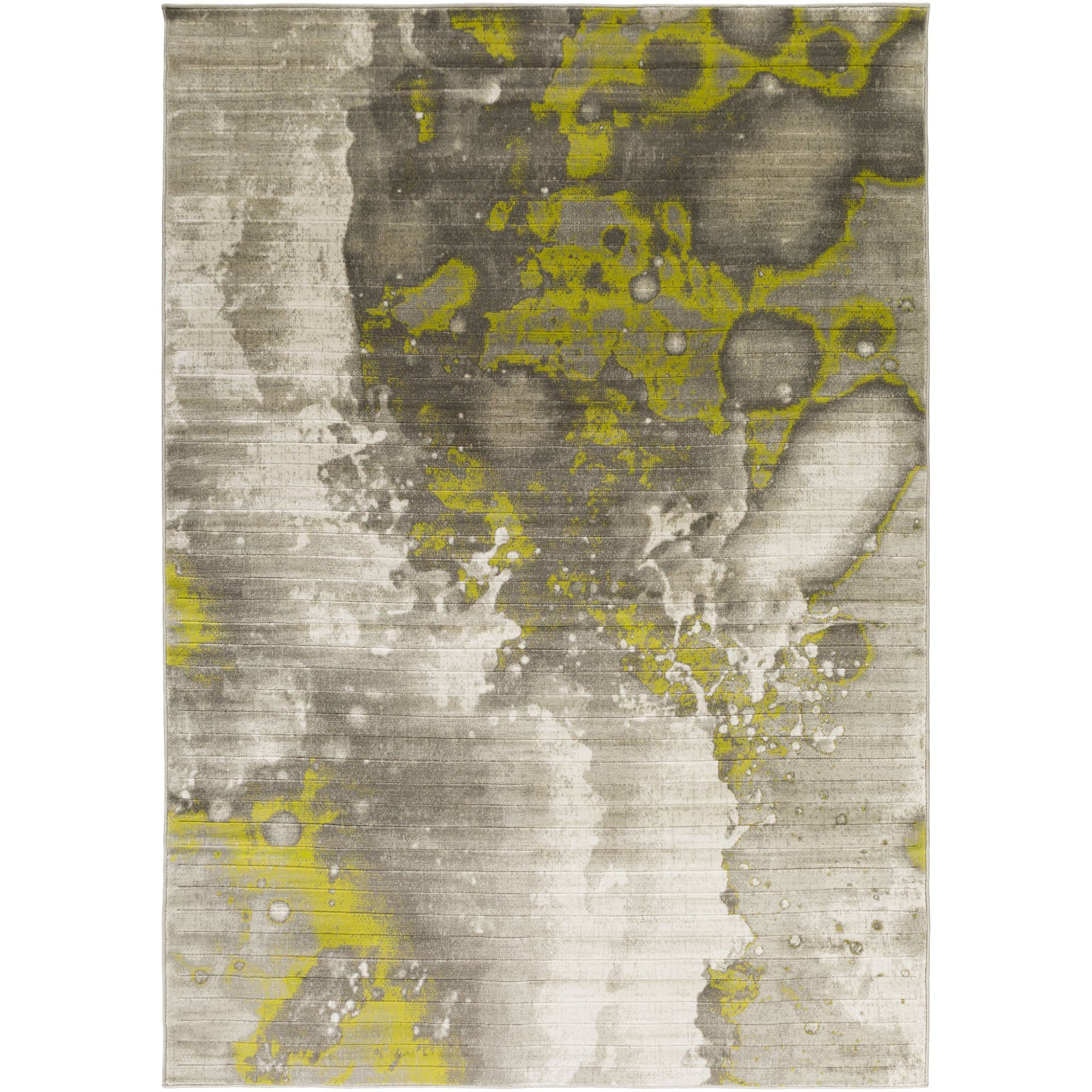 Ines Light gray, Olive and Dark Brown Modern Area Rug 2'2" x 3'