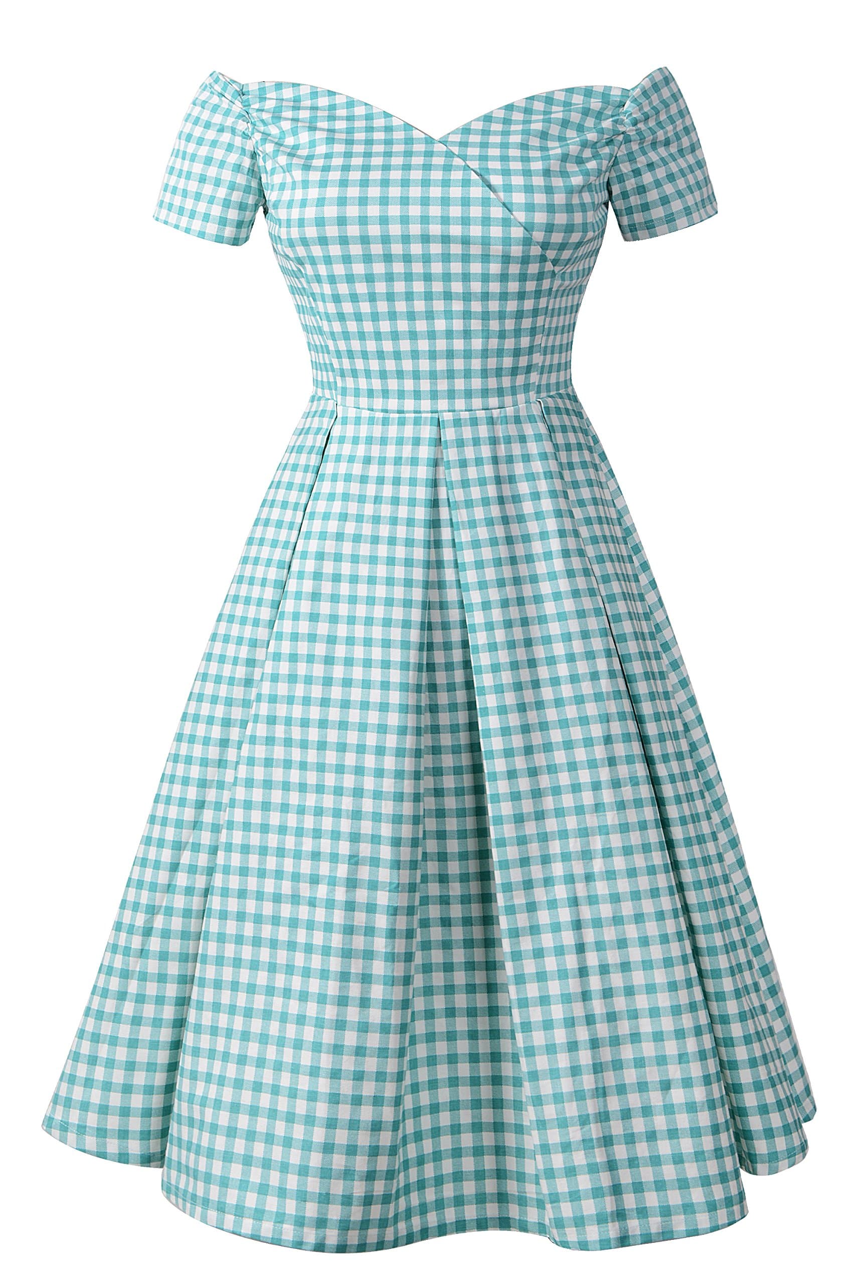 Chicanary Women's Sweetheart Neck Off Shoulder Women Vintage Dresses