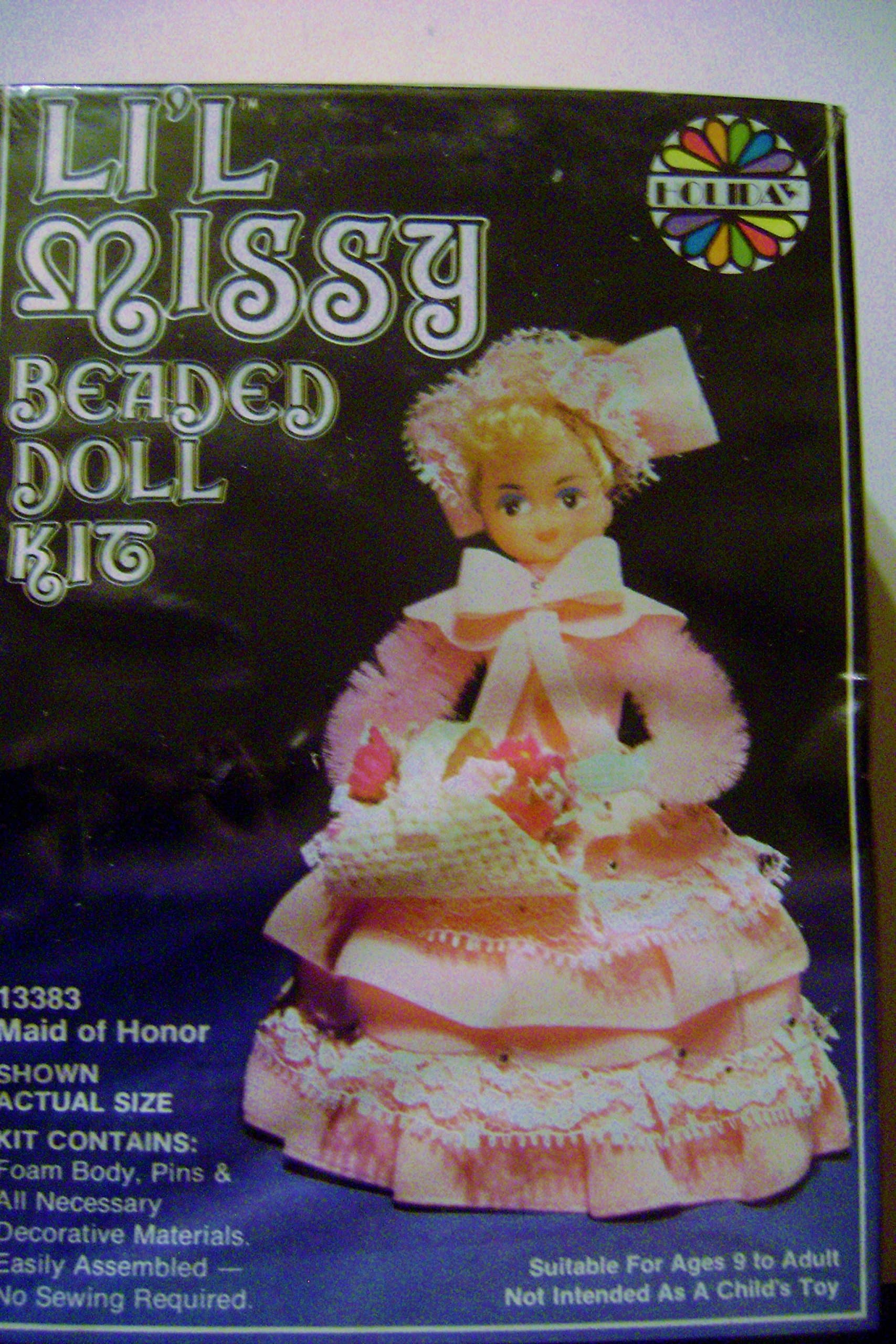 Vintage Walco Li'l Missy Beaded Doll Kit Maid of Honor #13383