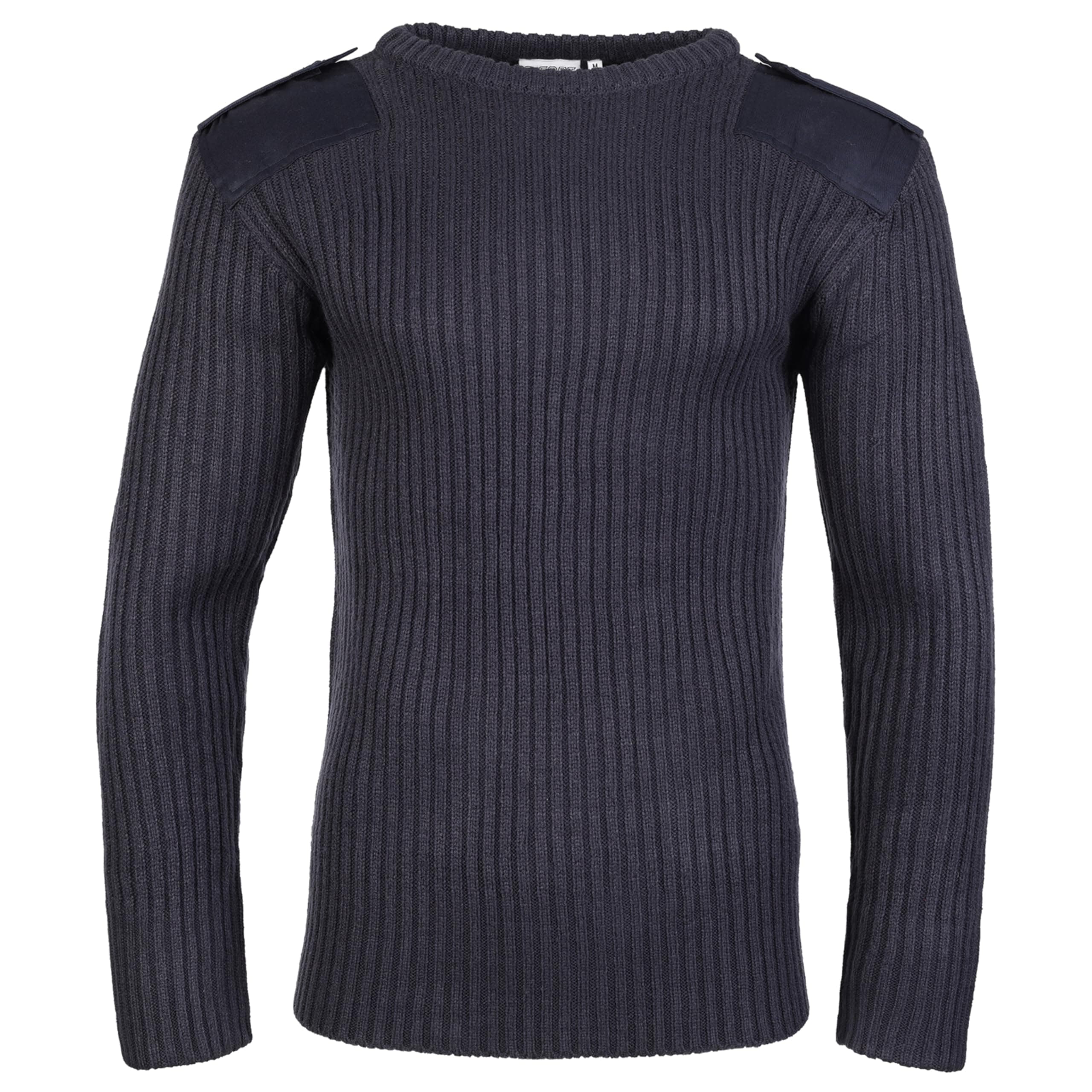Crew Neck Combat Jumper - Mens Knitted Jumper - Comfortable & Durable - Versatile Jumper