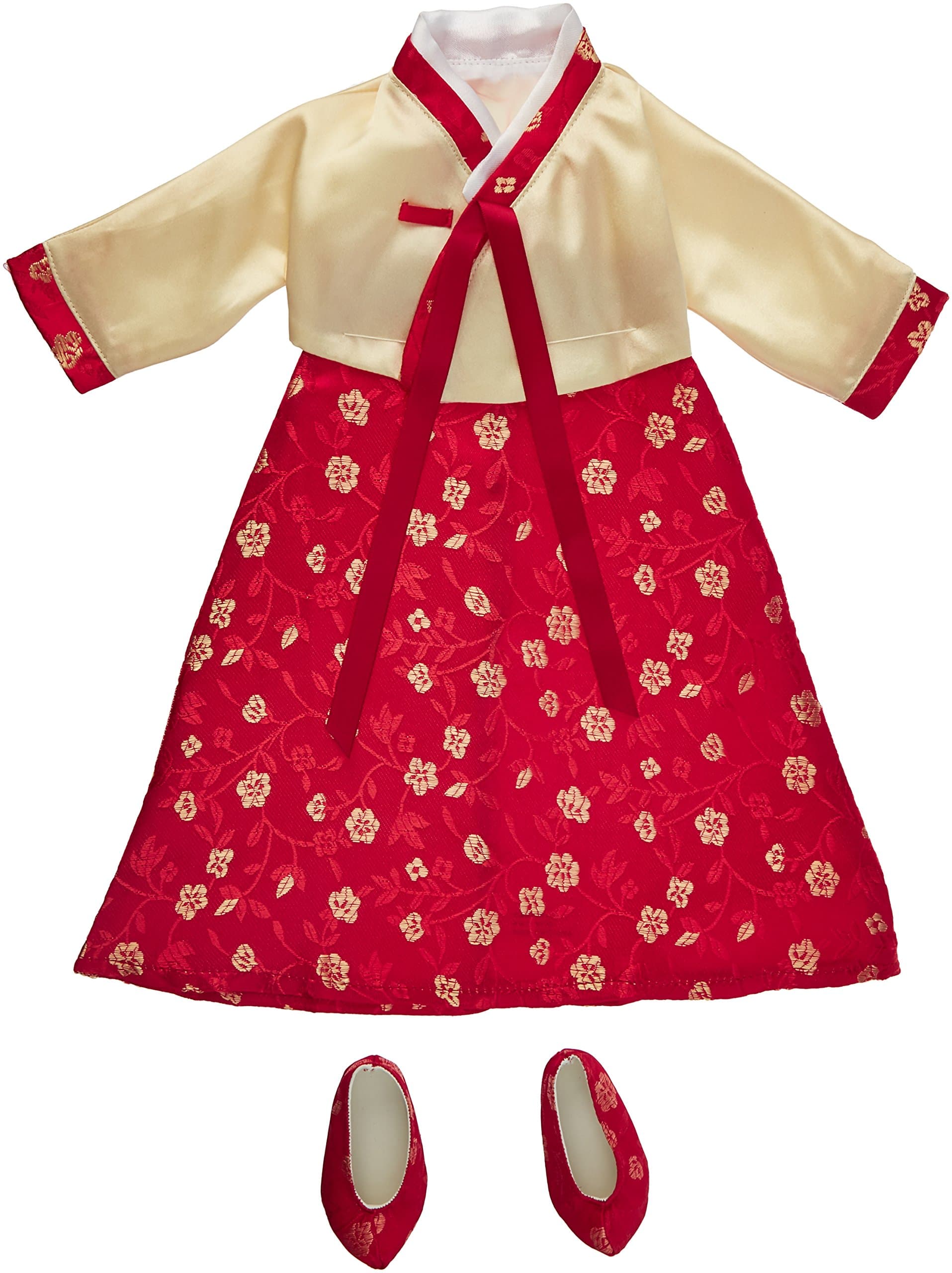 Carpatina Dolls Korean Hanbok Dress & Shoes - Fits 18" American Girl Dolls
