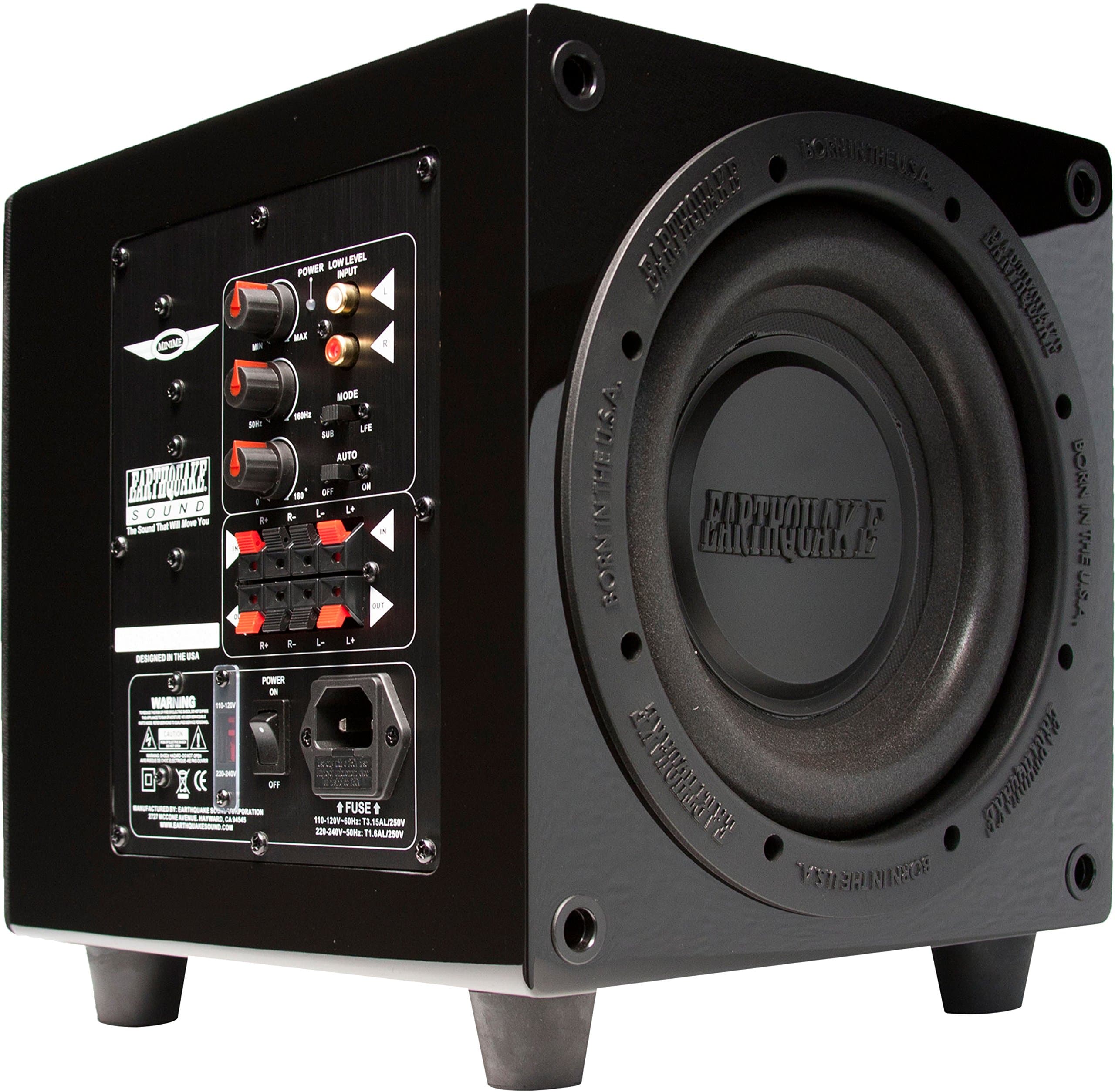 Sound Minime-P8-V2 Subwoofer, 320 Watt Class D Amplifier with Frequency Down To 27 Hz - Black