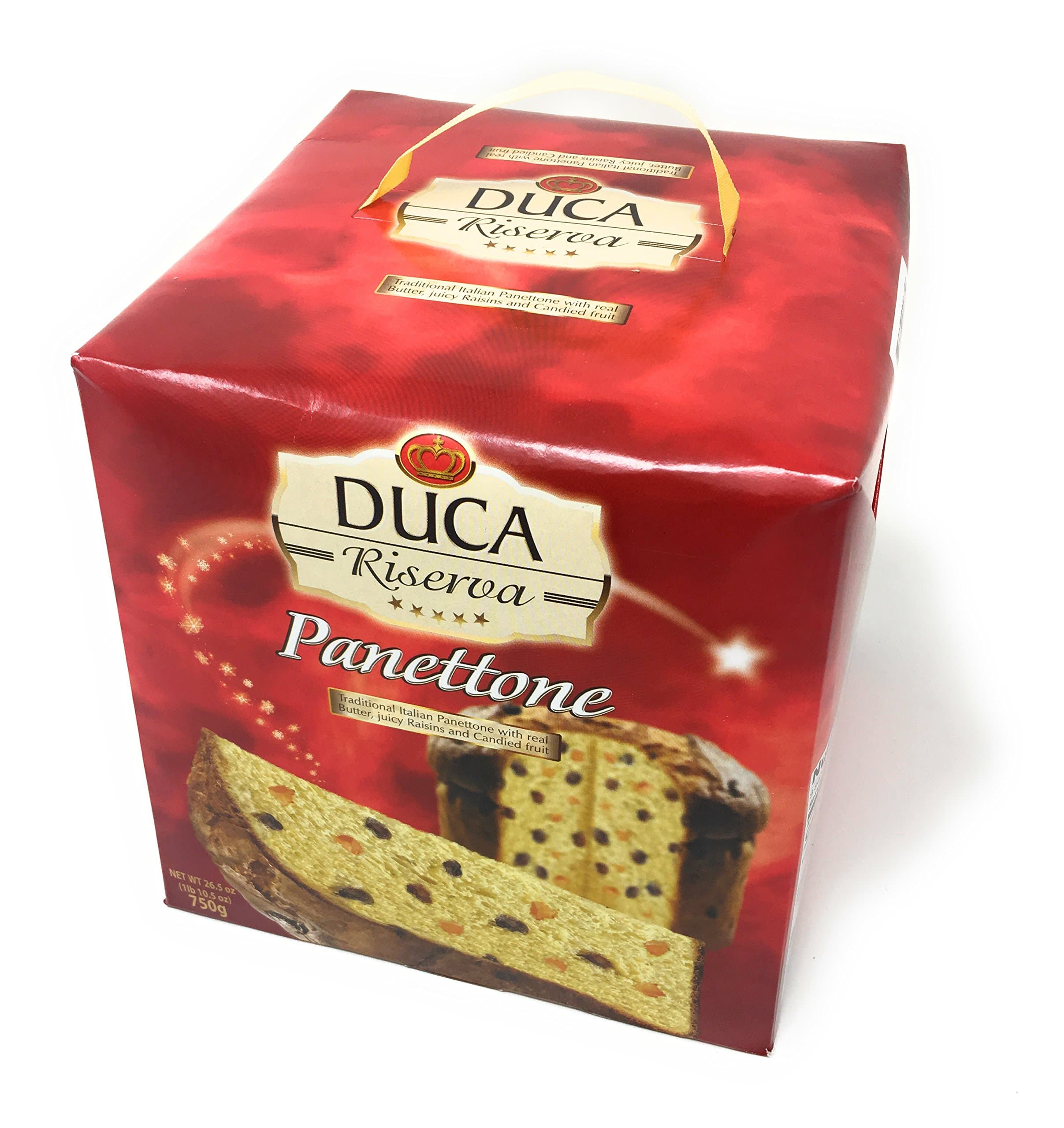 Duca Riserva Panettone, Imported from Italy, Traditional Recipe, 26.5 Ounces (750 grams)