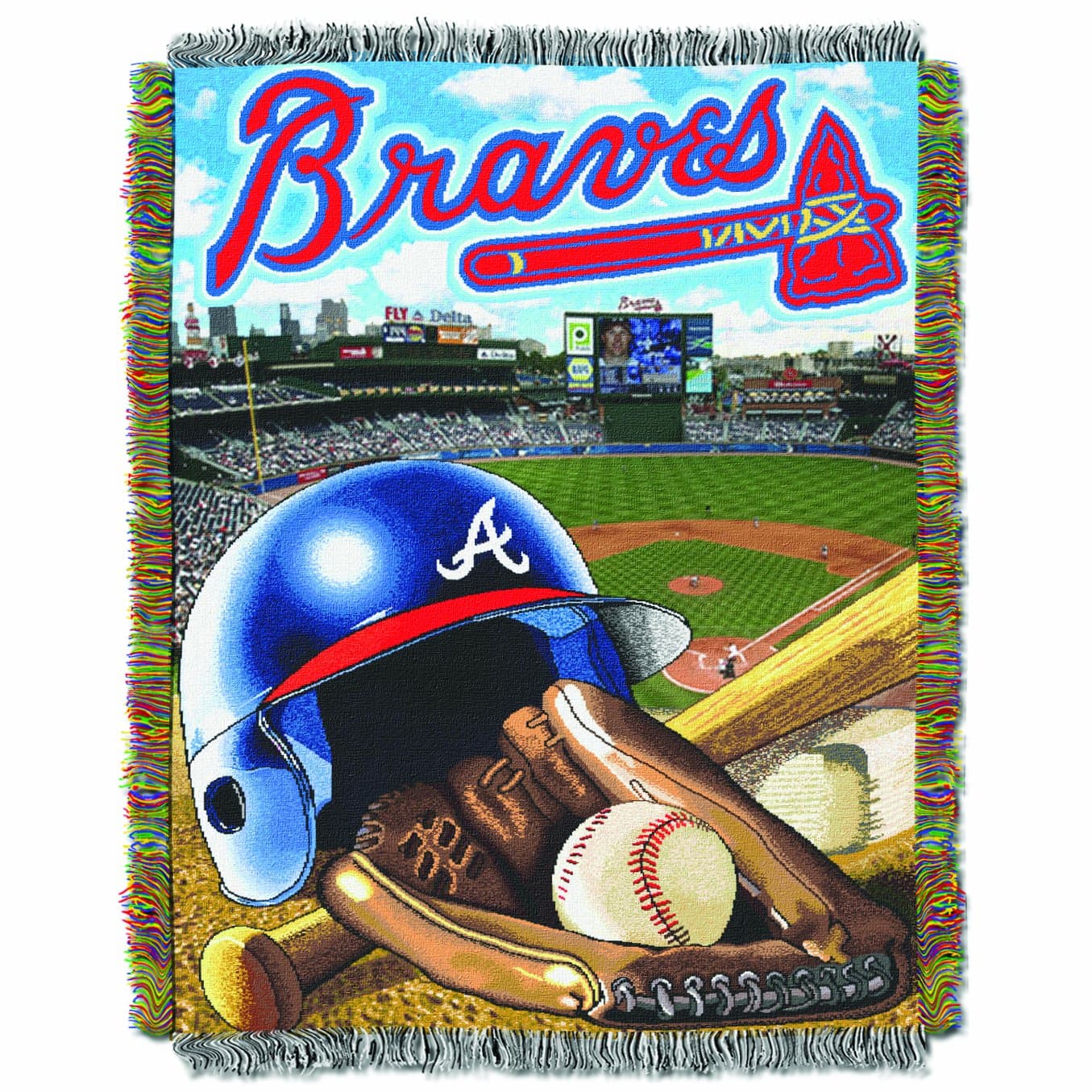 Officially Licensed MLB Home Field Advantage Woven Tapestry Throw Blanket, Soft & Cozy, Washable, Throws & Bedding, 48" x 60"
