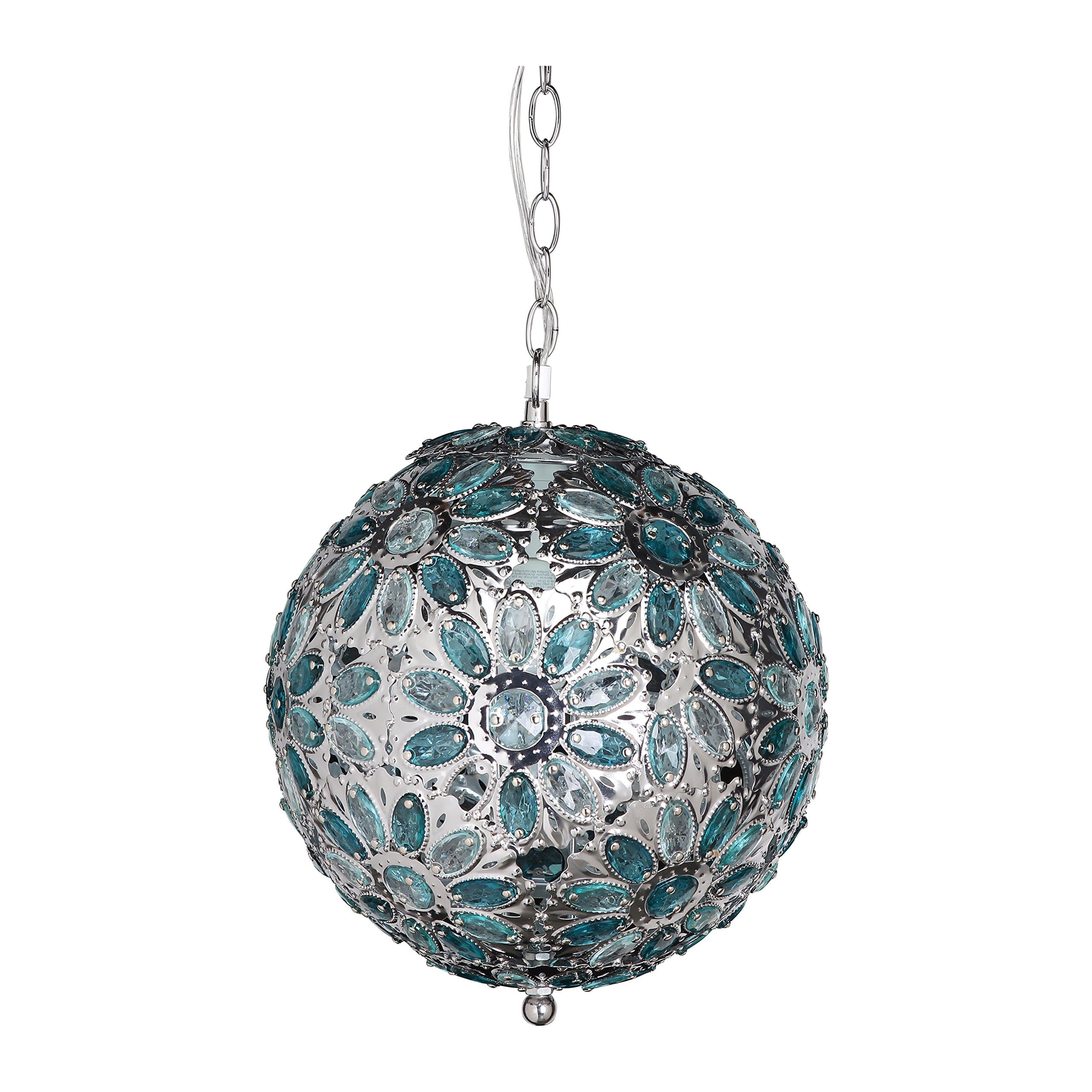 HLL5328 Crystal Floral Sphere Chandelier, Morning Mist Green
