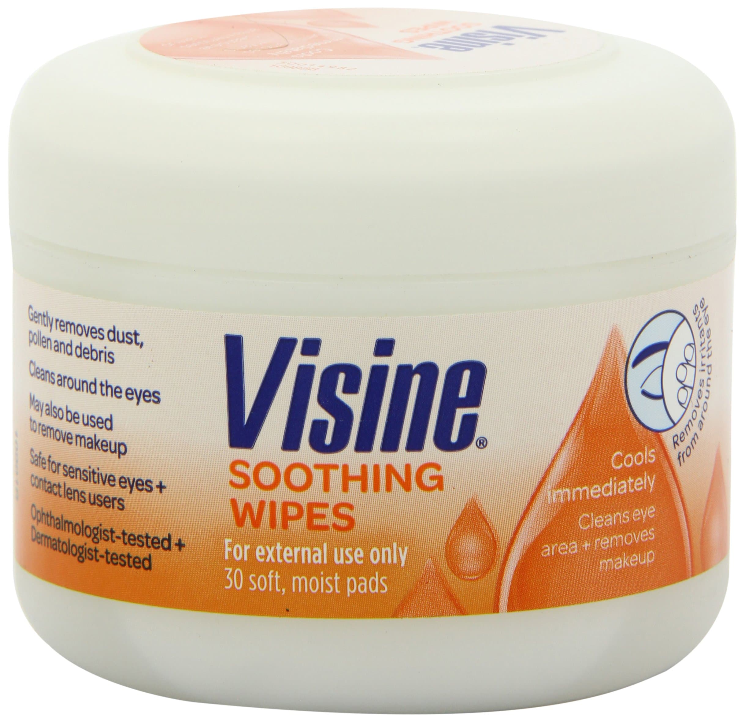 VisineSoothing Wipes, 30 Count